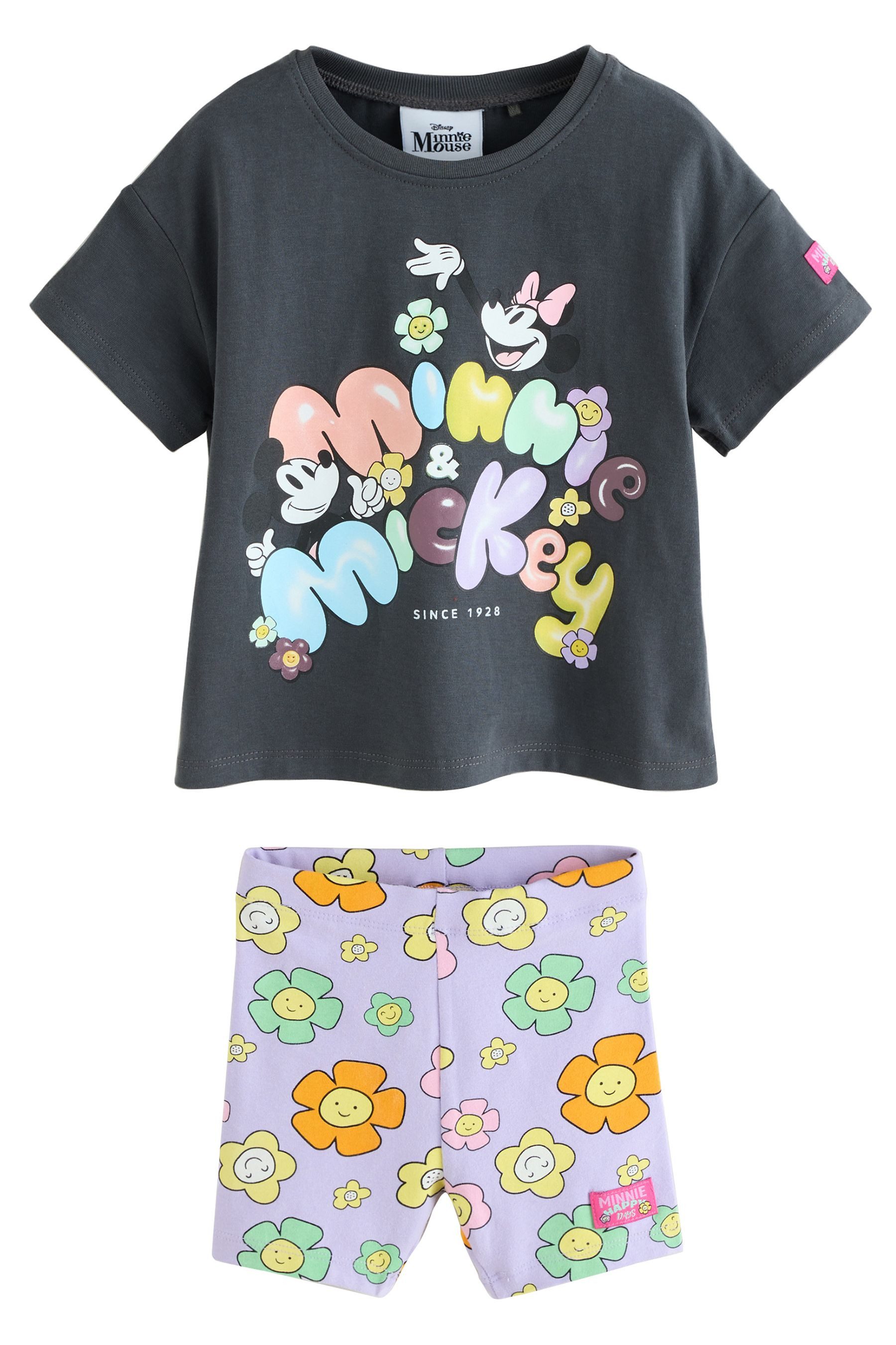 T-Shirt & Shorts T-Shirt und Radlershorts Mickey & Minnie Mouse