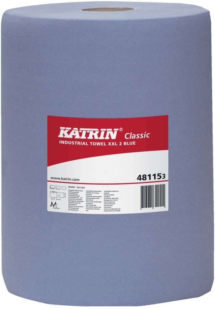ELC Katrin Classic XXL 2 blue laminated 38x36 cm Rolle mit 500 Blatt Reinigungstücher