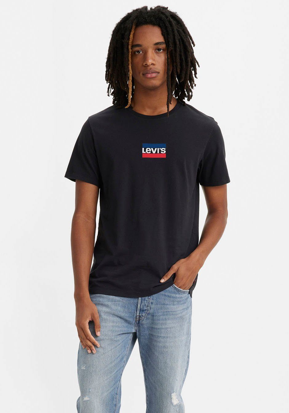 Levi's® T-Shirt GRAPHIC CREWNECK TEE mit Markenlogo-Aufdruck pirate black