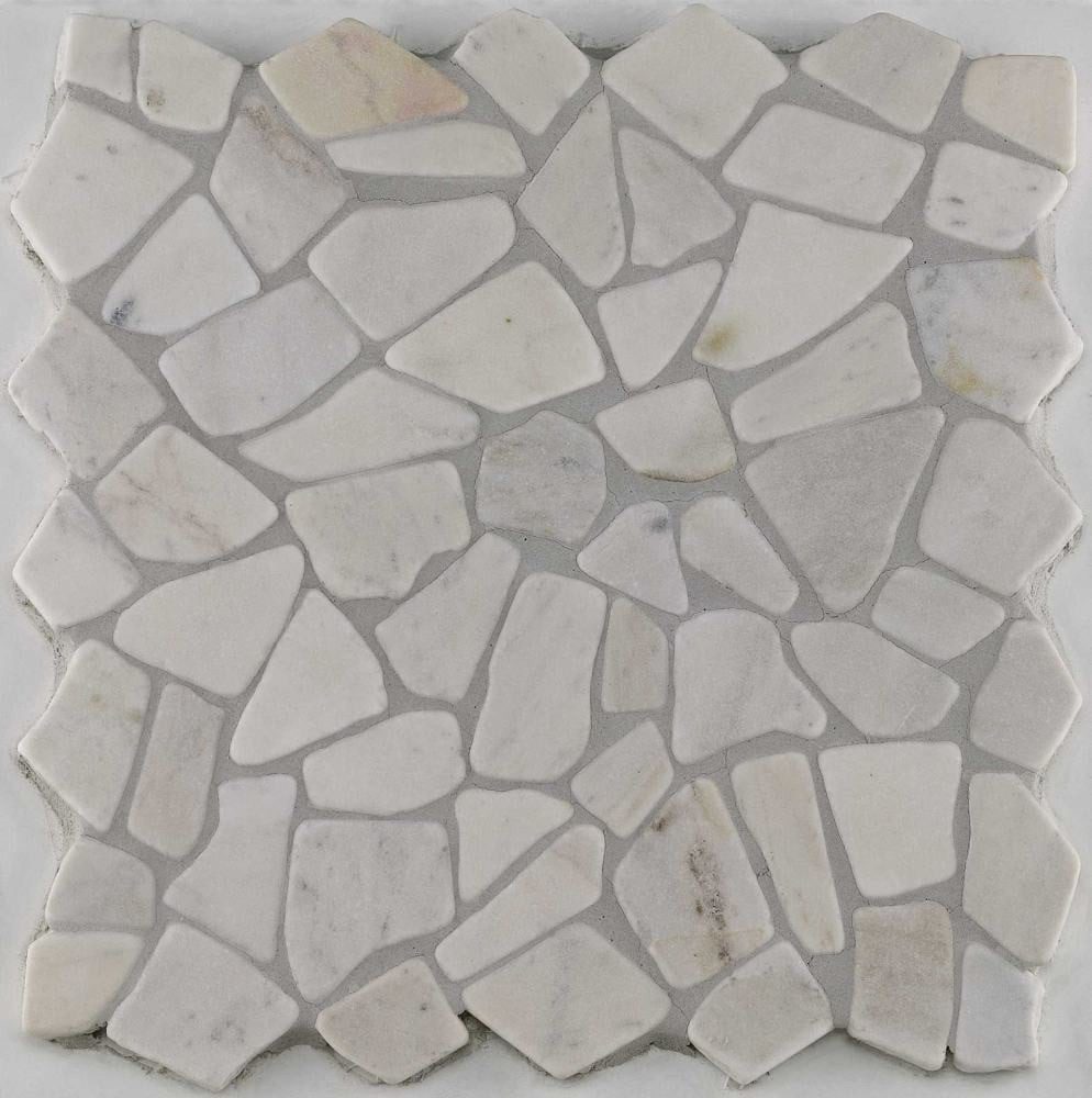 KNG Mosaikfliesen Mosaikfliese Marmor Bruch 30 x 30 cm creme, Marmor, Beige