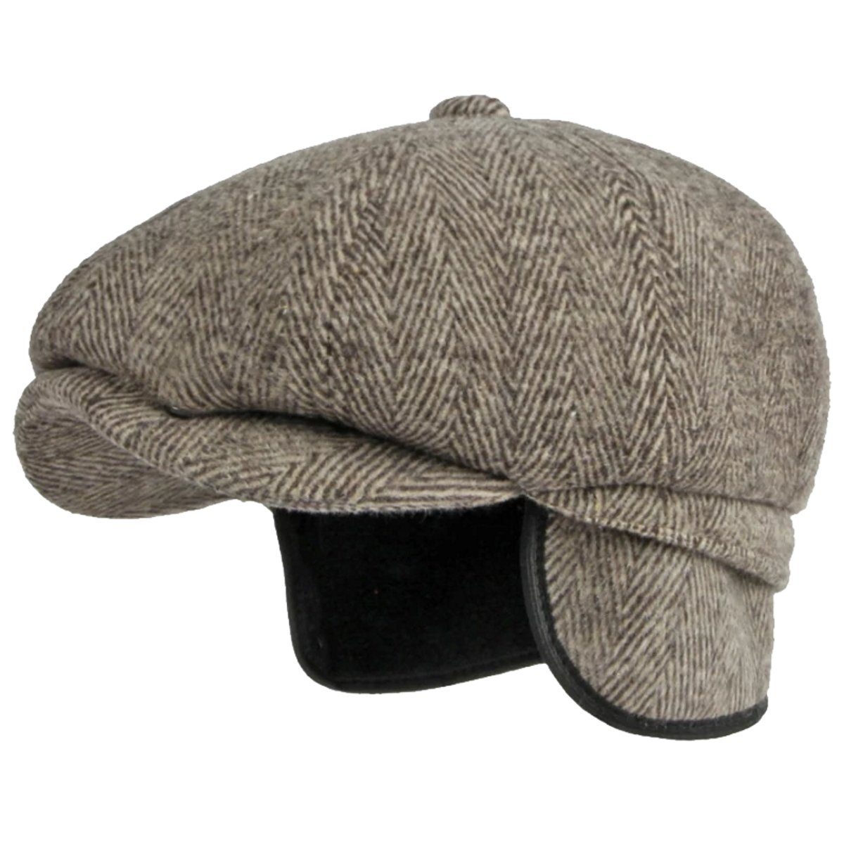 Sporty Flat Cap Winter Flat Cap Schirmmütze mit Ohrenklappen Herren Schiebermütze