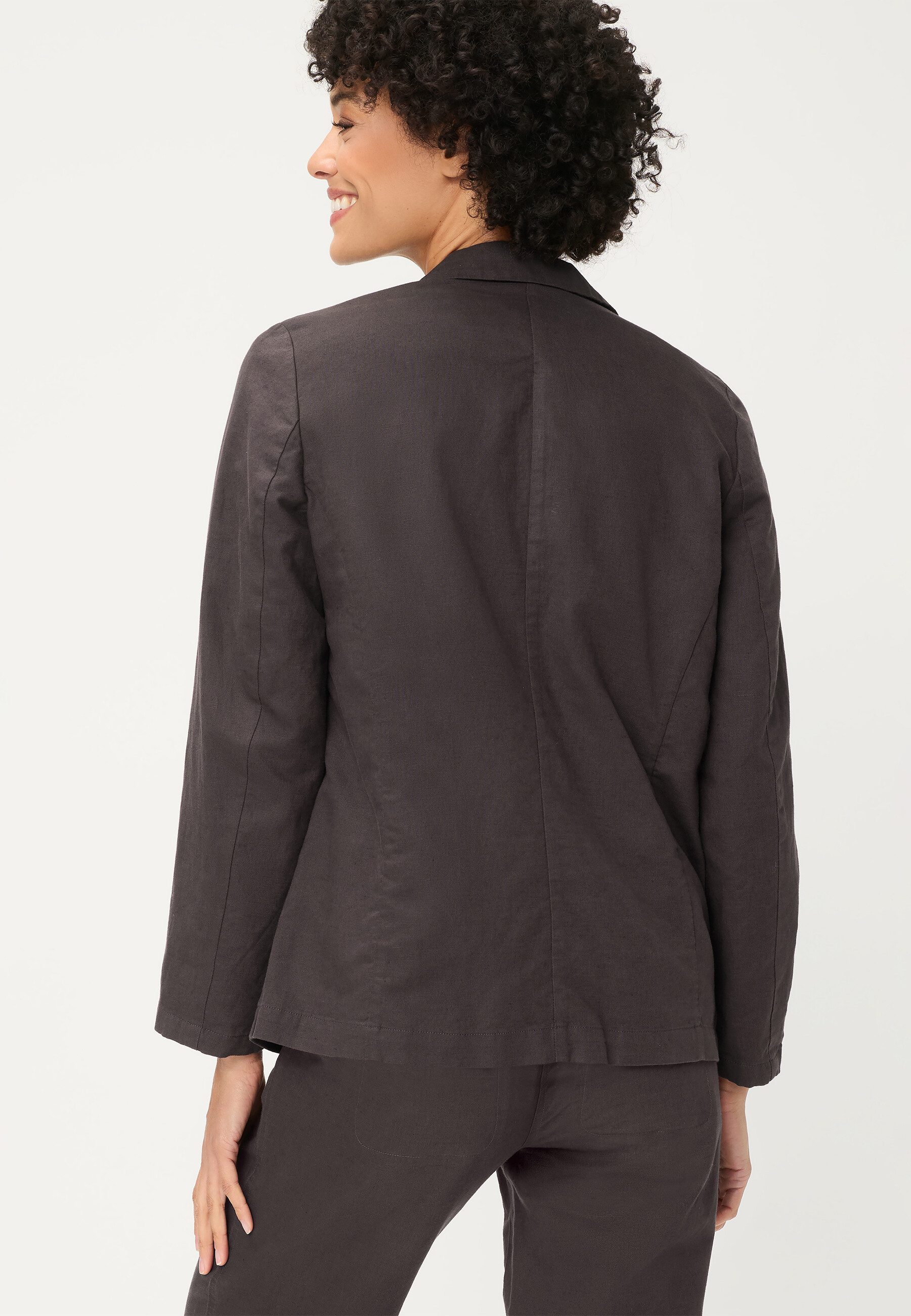 Olsen Kurzblazer Blazer aus Leinen-Baumwollmix