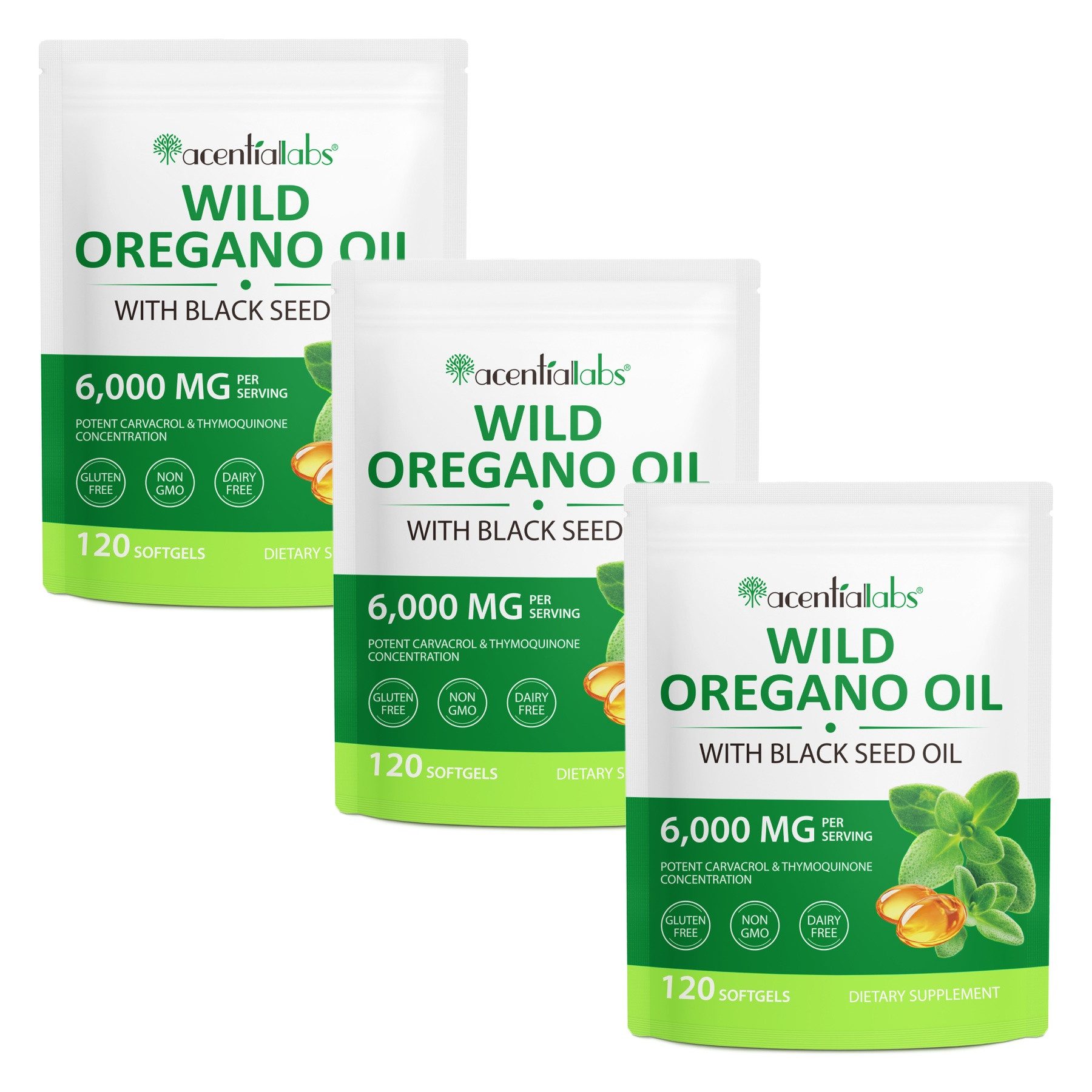 P-Beauty Cosmetic Accessories Oregano Öl 120 Softgels Kapseln 6000 mg 300mg Schwarzkümmelöl Softgels, 120 er, Ergänzungsmittel / Nahrungsergänzungskapseln, Oregano Öl, Kapseln