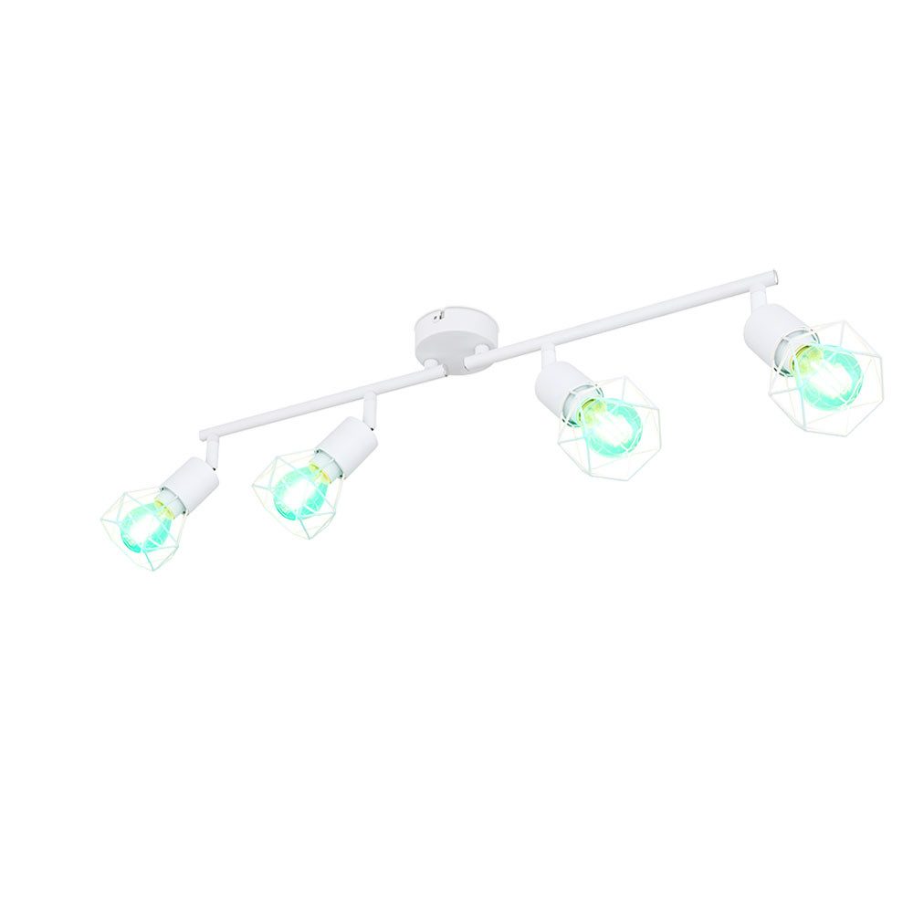 GLOBO LIGHTING LED Deckenspot, Leuchtmittel inklusive, Warmweiß, Farbwechsel, Retro Decken Lampe dimmbar Käfig Spots verstellbar