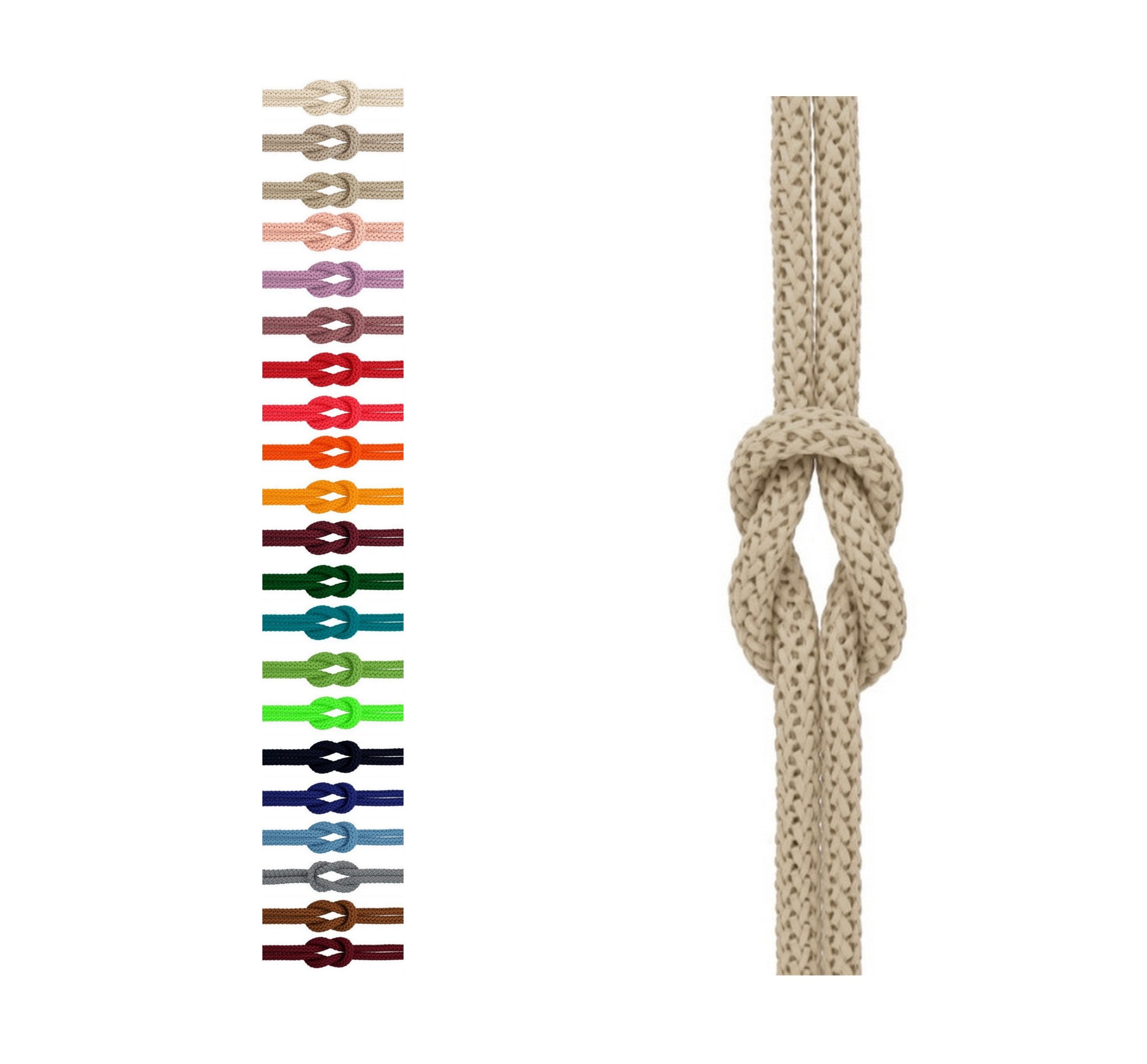 PaulZdrada Kordel 5 m Kordelschnur Geflochten Polyester dehnbar Rund Ø 6 mm Deko Seil
