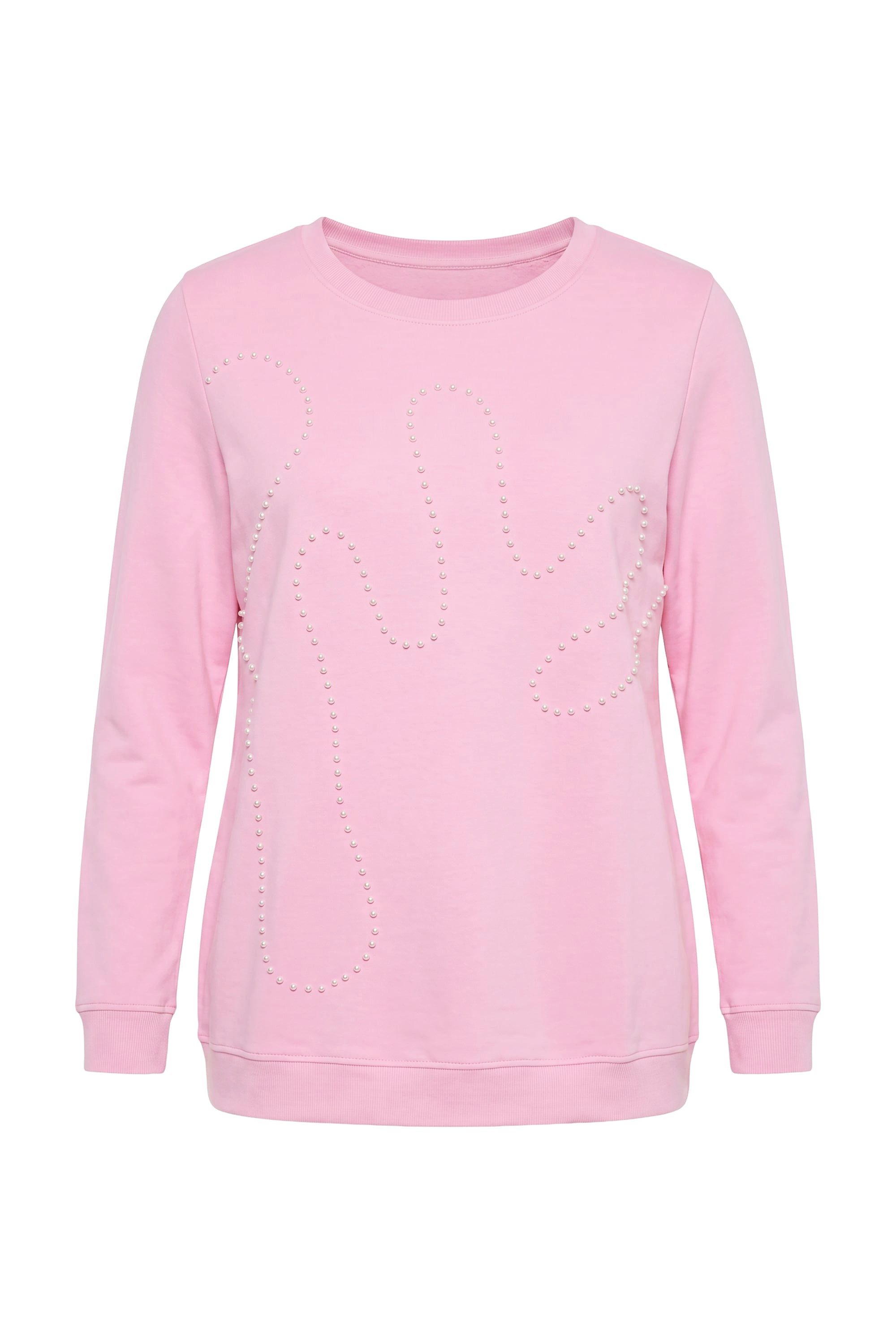 MIAMODA Sweatshirt Sweatshirt Komfort Fit Zierperlen – Bild 2 von 3