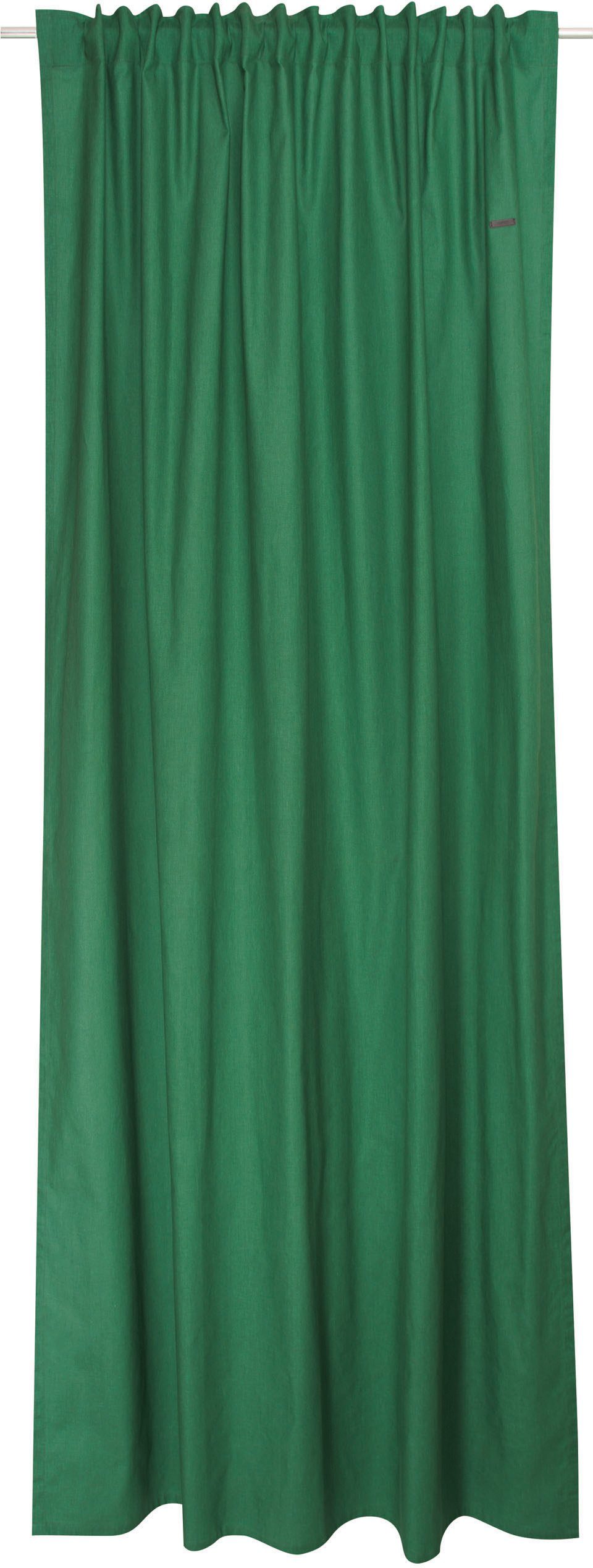 Vorhang Neo, aus Baumwolle, nachhaltiger grün/green/dunkelgrün St), (1 blickdicht, Schlaufen blickdicht Esprit, verdeckte