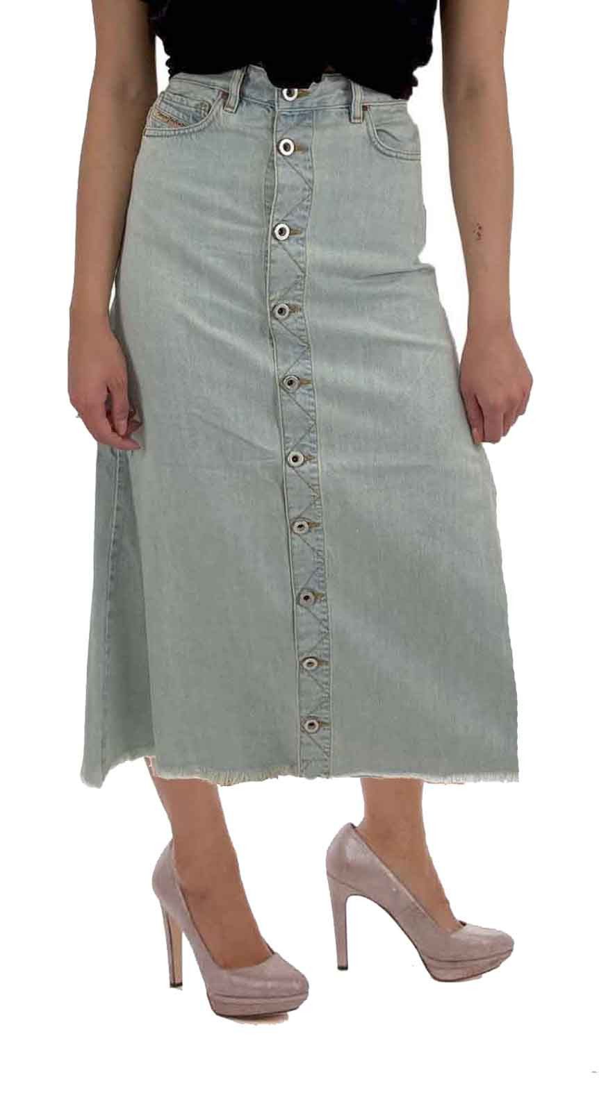 Diesel Jeansrock Diesel DE-Marghe-J GONNA Damen Jeansrock Maxirock