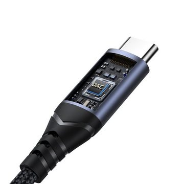 JOYROOM Audio Adapter USB-C DAC-Adapter auf 3,5-mm-Miniklinke – Schwarz Audio-Adapter