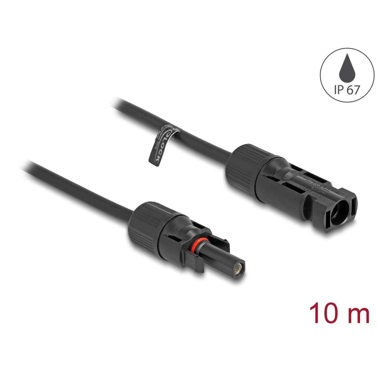 Delock DELOCK DL4 Solar Kabel 6 mm Stecker zu Buchse 10 m schwarz Adapter