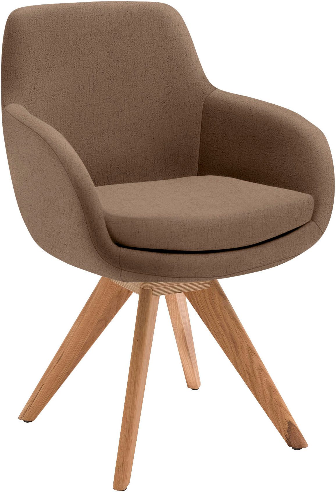 Musterring Esszimmerstuhl Tavia (Set, 2 St), Stativgestell Wildeiche massiv, Drehfunktion optional, diverse Farben