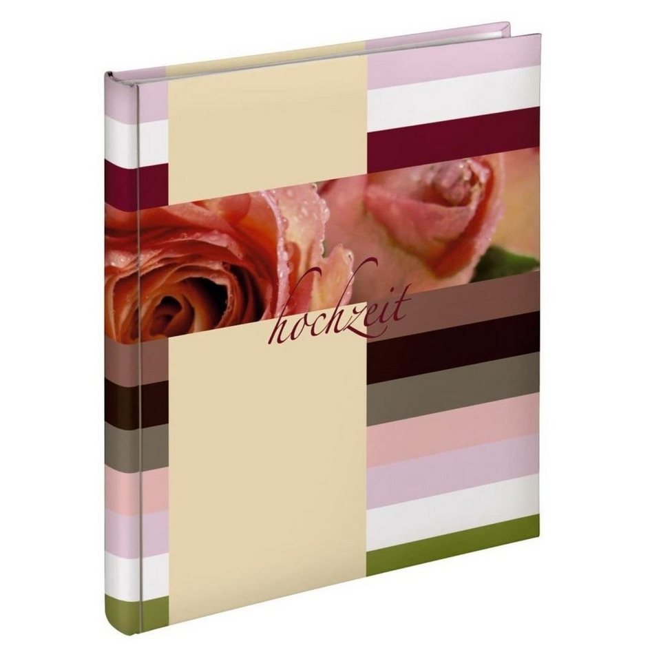 Hama Fotoalbum Fotoalbum Buch-Album Motiv Hochzeit Rosen, 60x Seiten 300  Bilder 10x15cm, 2 Textvorspannseiten, Säurefrei