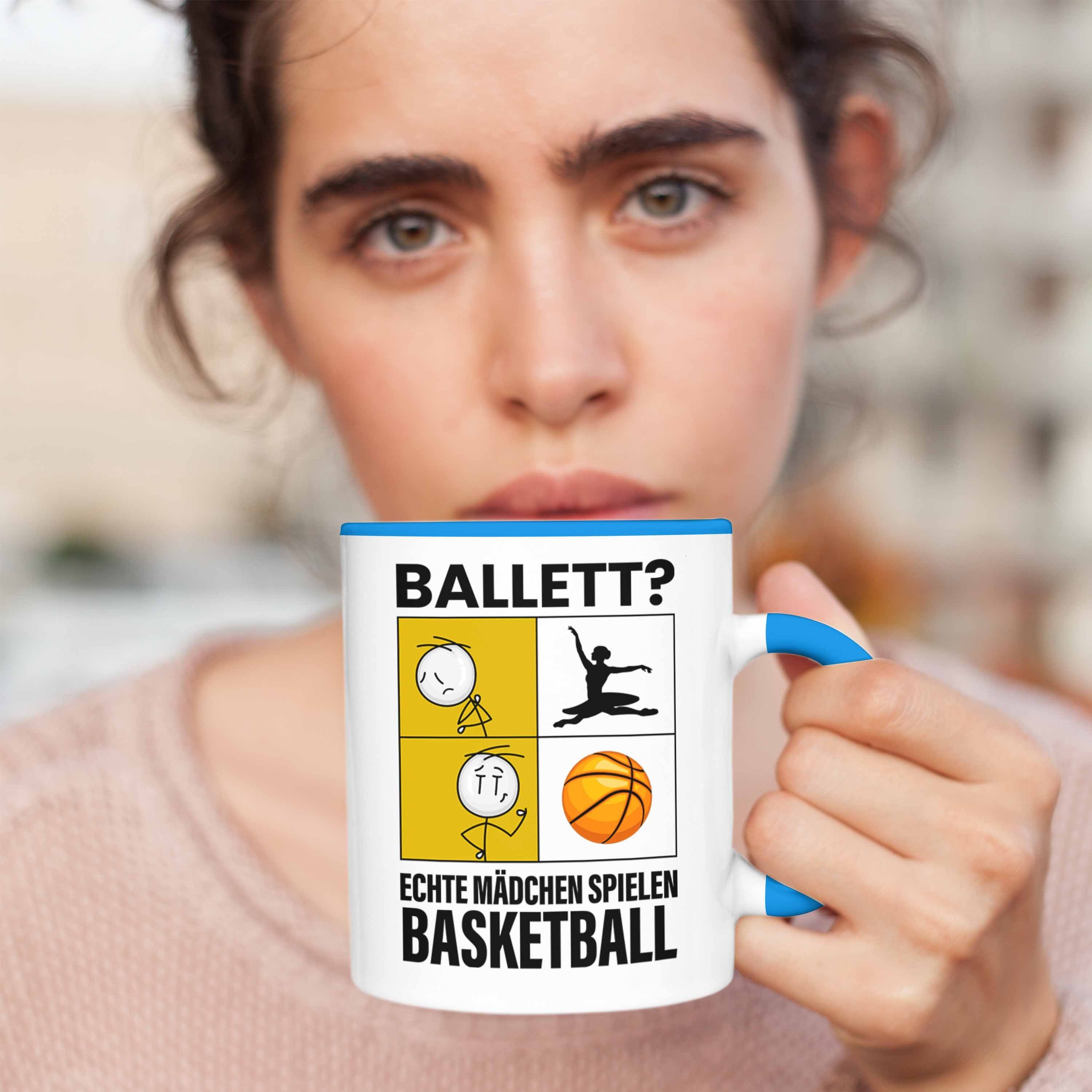 Frauen Trendation Blau Geschenk Mädchen Sport Basketball Spielen Tasse B Mädchen Tasse Echte