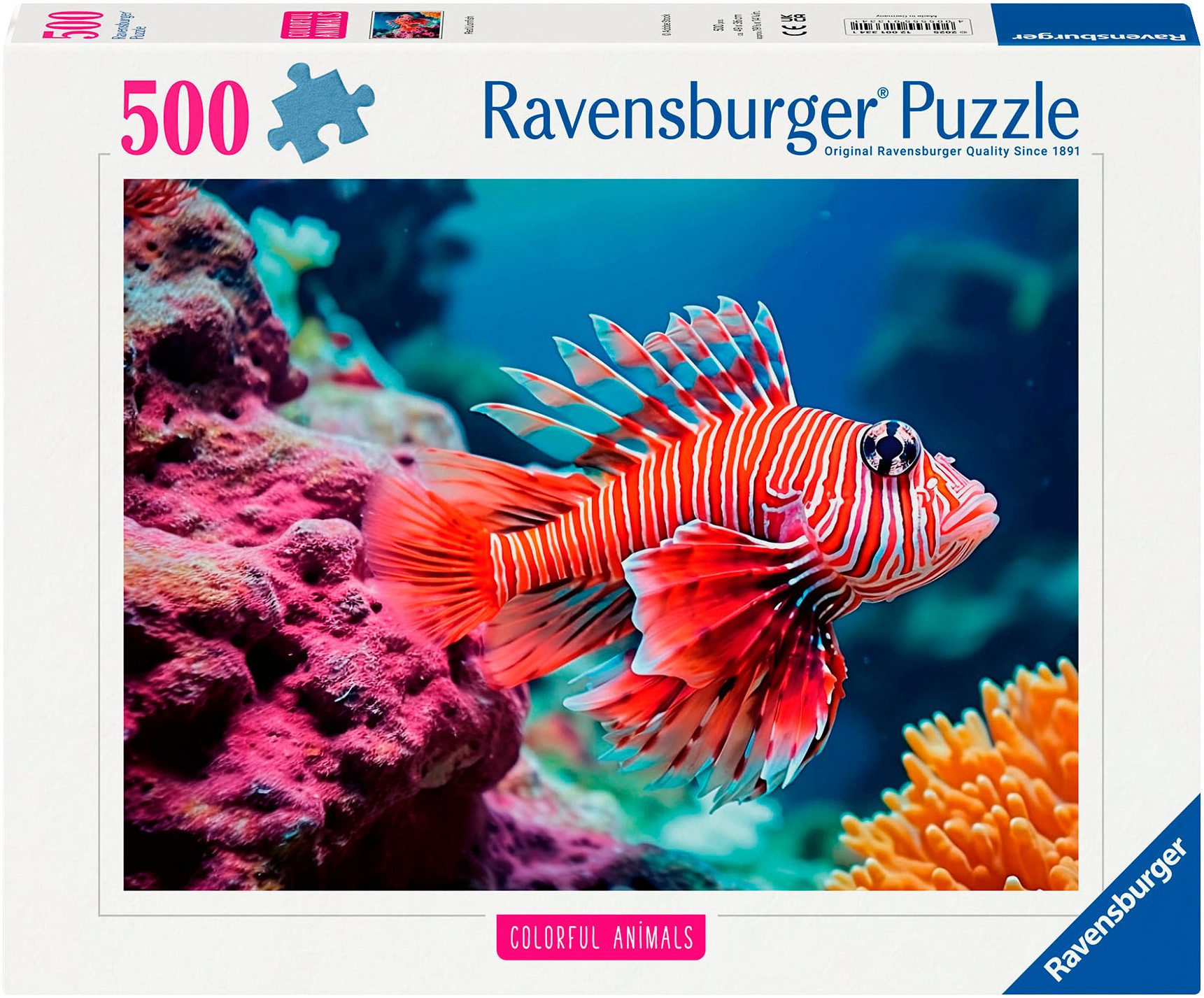 Ravensburger Puzzle Colorful Animals, Red Lionfish, 500 Puzzleteile, Made i günstig online kaufen