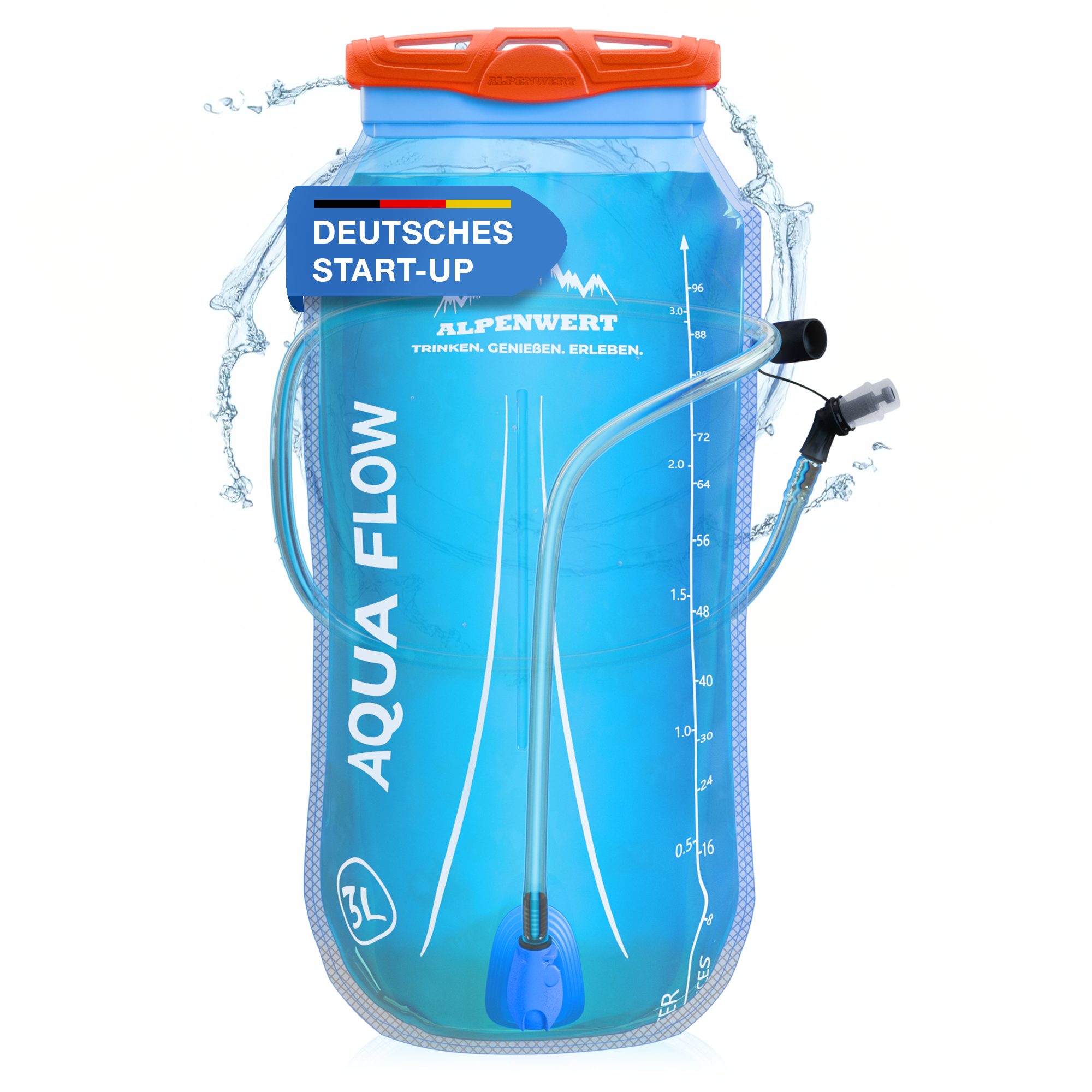 Alpenwert Trinkbeutel Alpenwert Trinkblase mit Trinkschlauch Wasserblase 2L/3L Outdoor