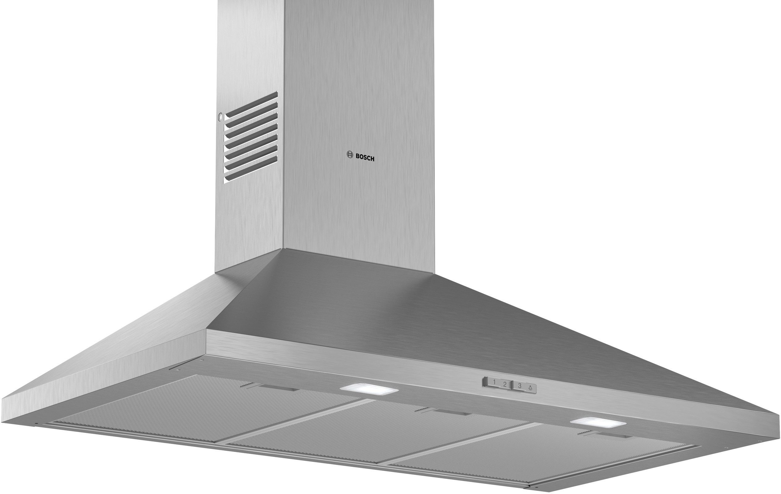 BOSCH Wandhaube DWP95BC51 Serie Serie 2 LED Belichtung und einfach zu reinigender Metall-Fettfilte
