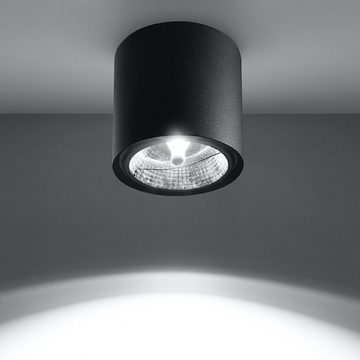 etc-shop LED Einbaustrahler, Leuchtmittel nicht inklusive, Aufbauspot schwarz GU10 Deckenleuchte Spot Aufputz