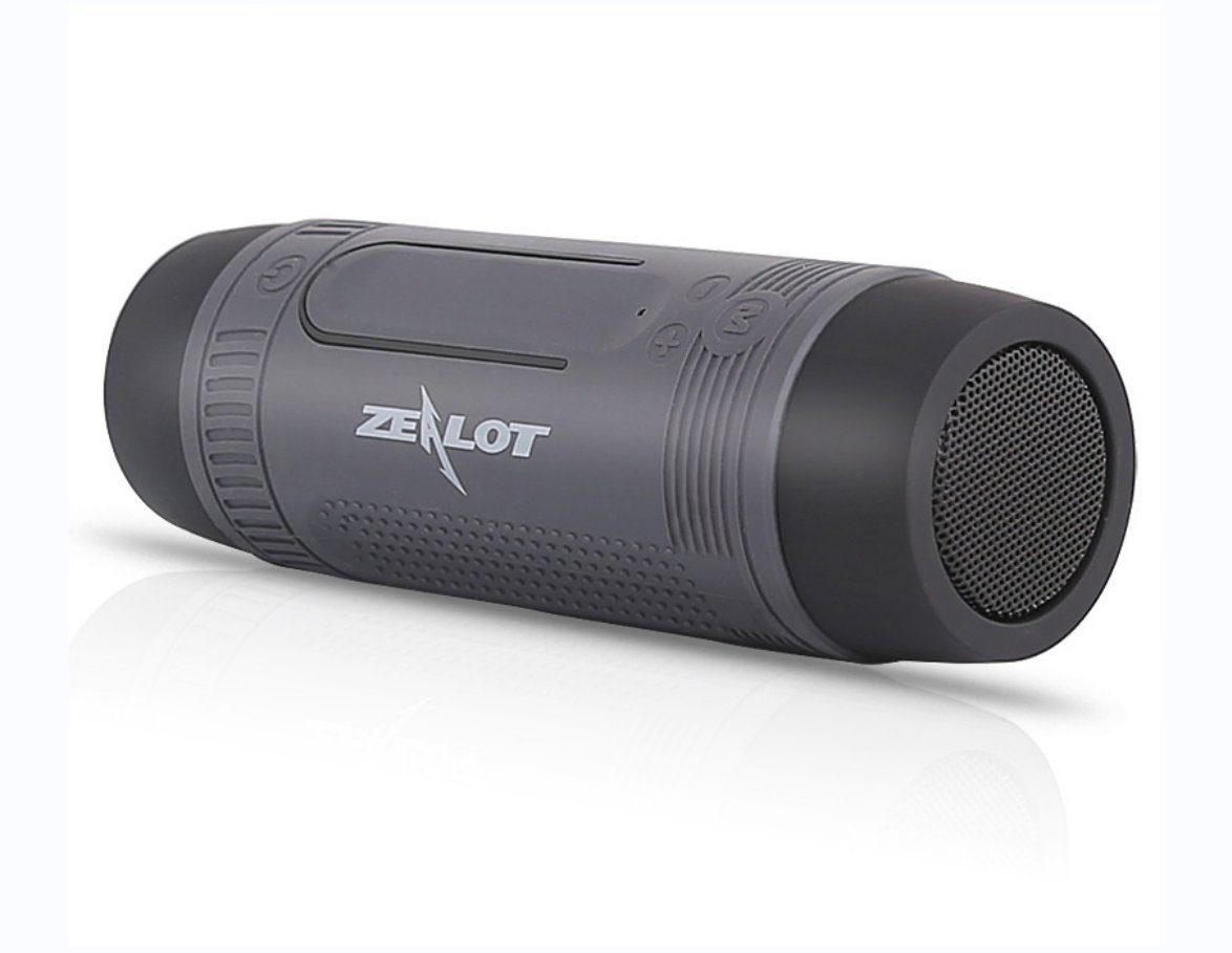 autolock Multifunktion Bluetooth Lautsprecher mit Taschenlampe Radio Bluetooth-Lautsprecher (Bluetooth, 2000 W, Unterstützt USB TF Karte AUX FM für Outdoor Fahrrad Camping Sport) Grau