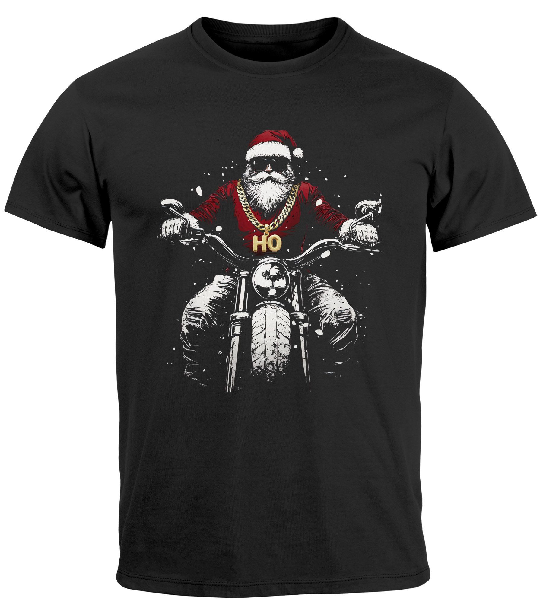 Neverless Print-Shirt Herren T-Shirt Weihnachten Santa günstig online kaufen