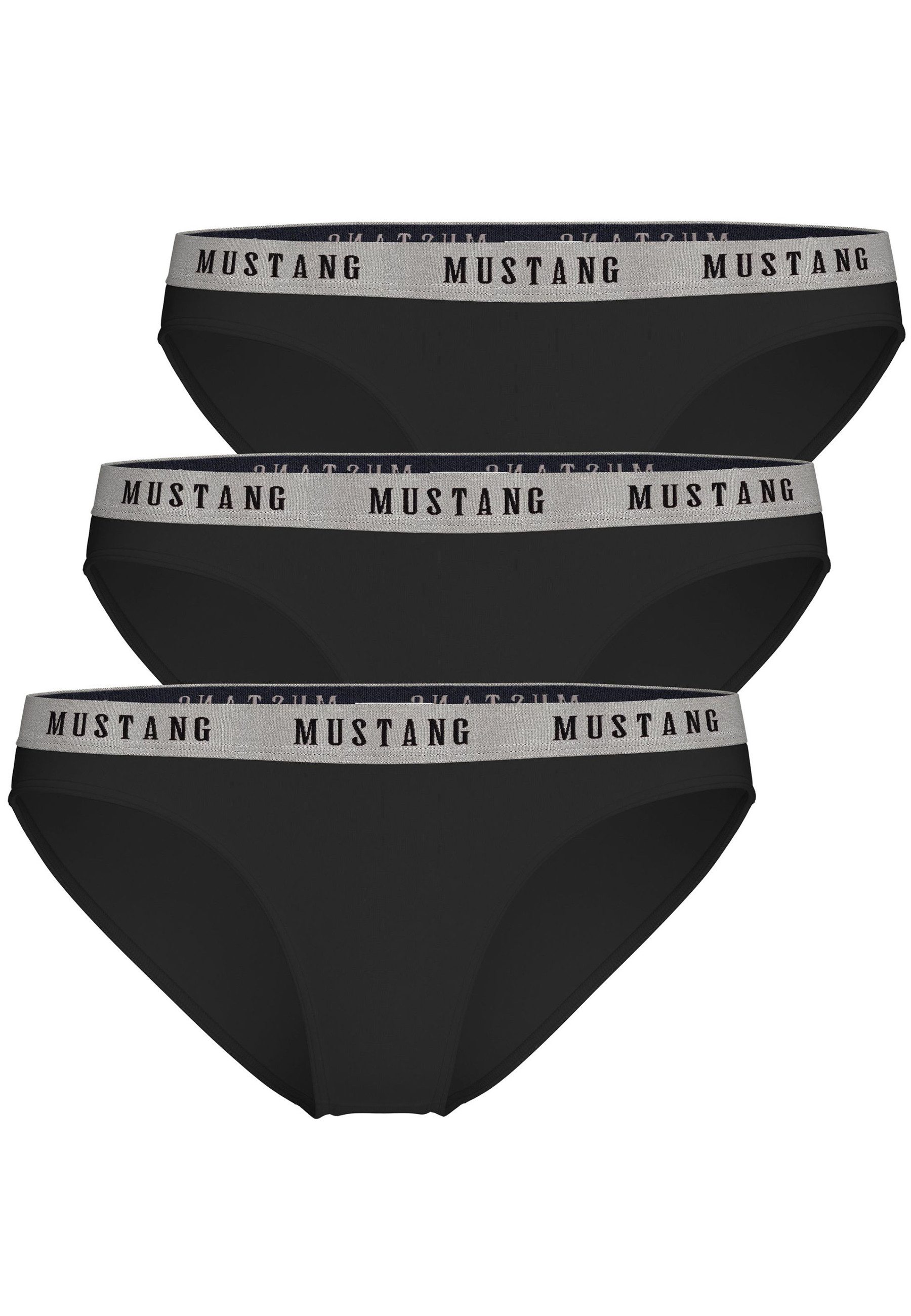 MUSTANG Slip Tara Unterhose Slip Unterwäsche Dessous Lingerie (Set, 3-St) Kuschelweich - Atmungsaktiv - Formstabil - Sportliche Passform