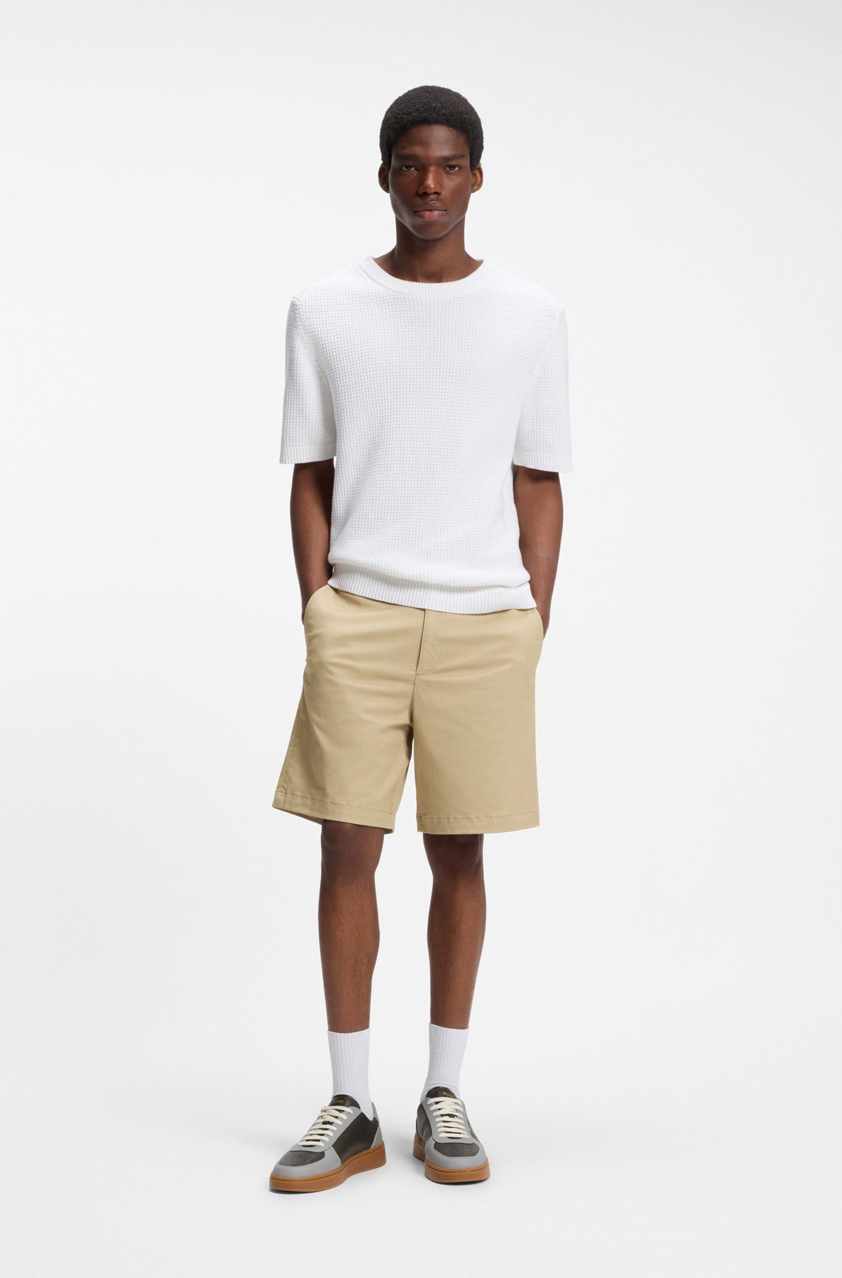 HUGO Shorts Genar aus Stretch-Baumwolle (1-tlg)