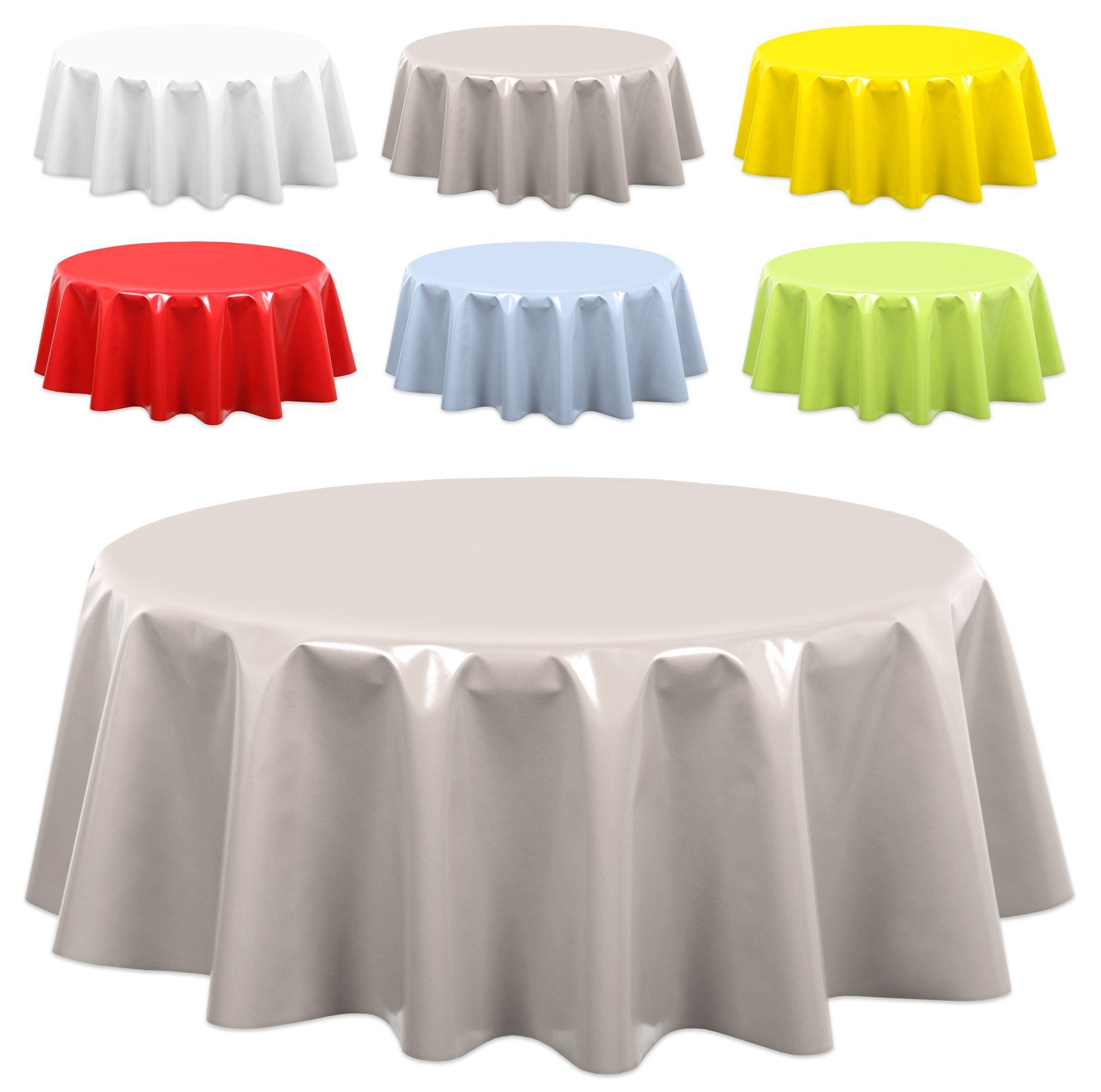 Beautex Tischdecke Uni Wachstuchtischdecke OVAL RUND günstig online kaufen