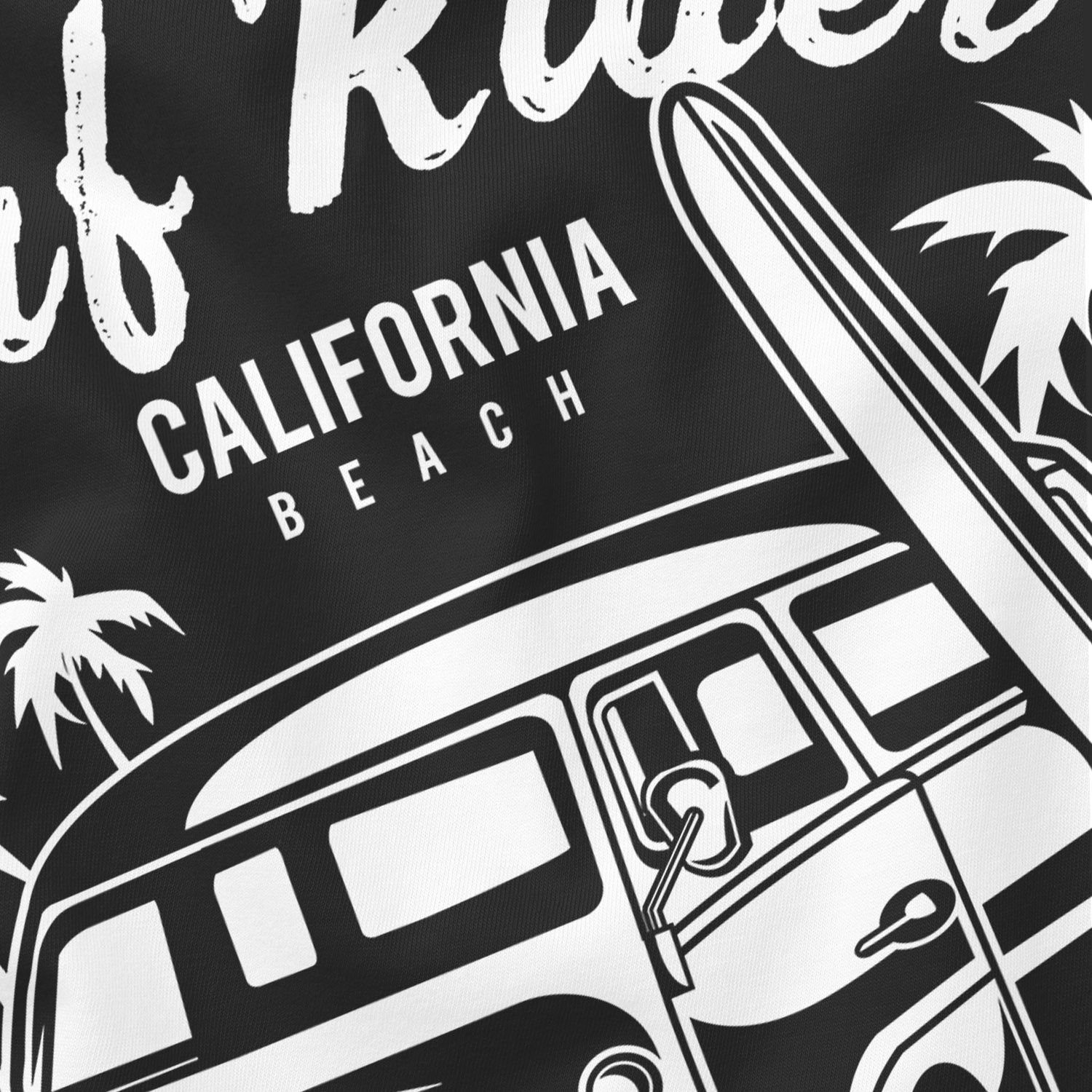 Bus Retro Surfing Slim mit Neverless® Print-Shirt T-Shirt grau Neverless Herren Print Fit