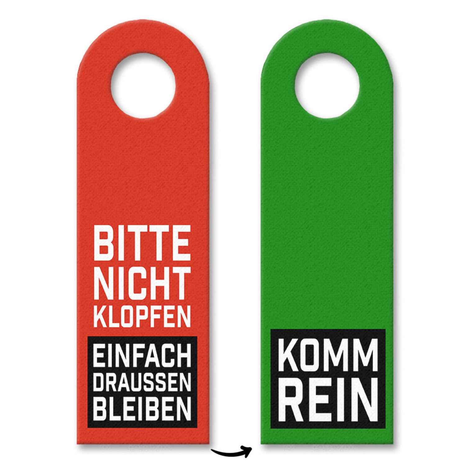 Dekohänger 3x Bitte nicht klopfen, einfach draußen bleiben Türhänger Türanhänger