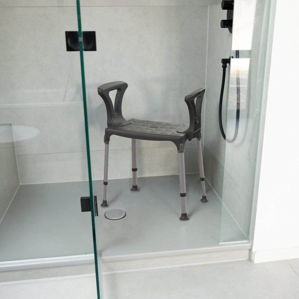RUSSKA Dusch-Toilettenrollstuhl Russka laguna Duschhocker mit Armlehnen
