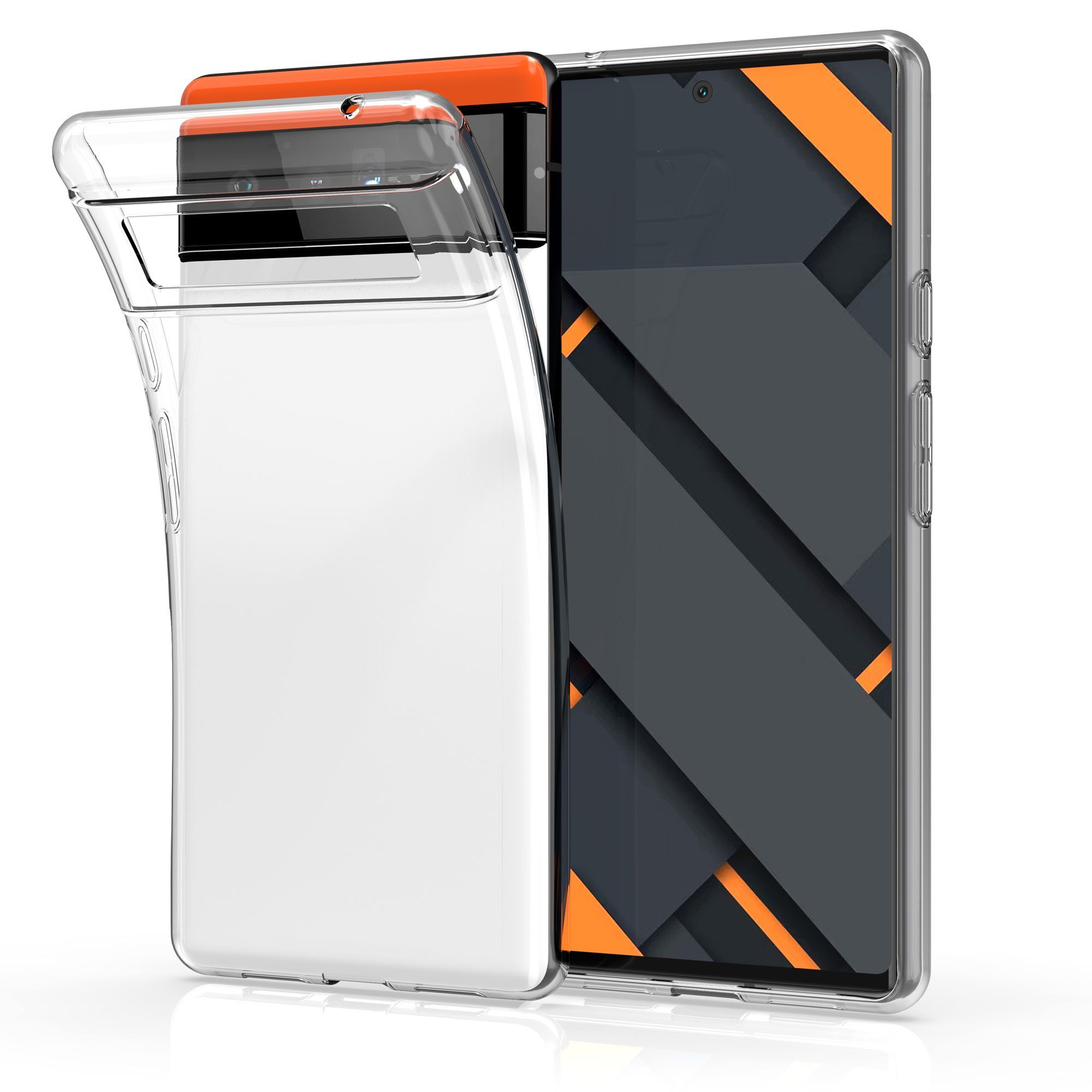 kwmobile Handyhülle Hülle für Google Pixel 6, Silikon Handyhülle transparent - Handy Case gummiert