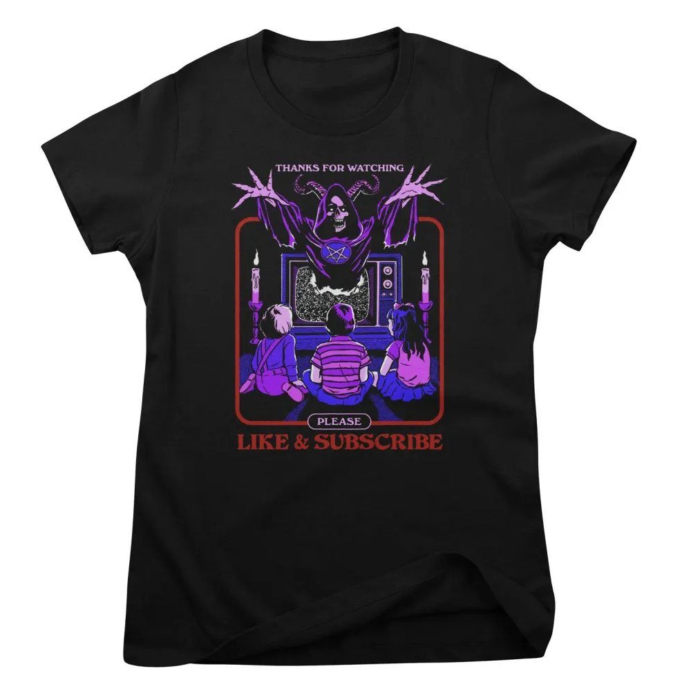 Steven Rhodes T-Shirt Please Like & Subscribe Girly Tee