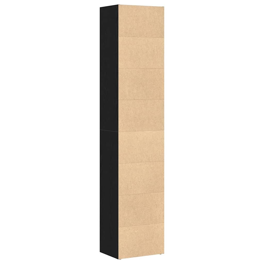 vidaXL Bücherregal Bücherregal Eiche Schwarz 40 x 30 x 189 cm Holzwerkstoff, 1-tlg. – Bild 5 von 5