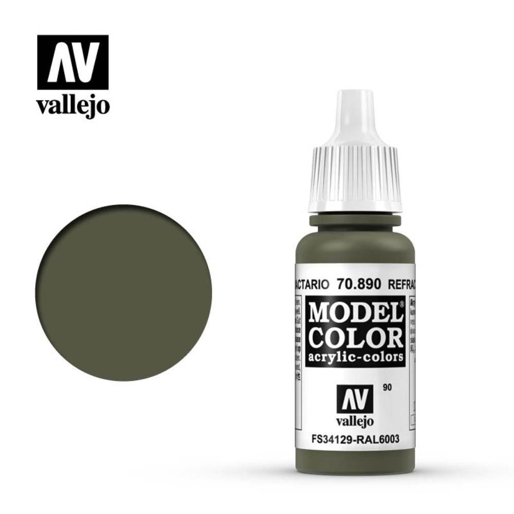 Vallejo Spielfigur Model Color - 090 - Olivgrün/Refractive Green, 17 ml (70.890)