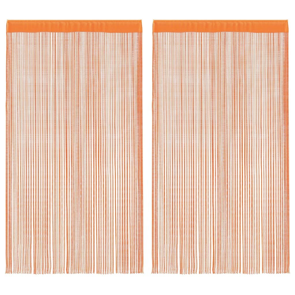 vidaXL Vorhang Fadenvorhänge 2 Stk. Orange 100x250 cm (2 St) günstig online kaufen