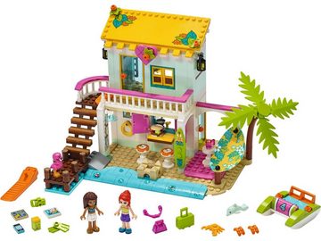 LEGO® Konstruktionsspielsteine LEGO® Friends - Strandhaus mit Tretboot, (Set, 444 St)