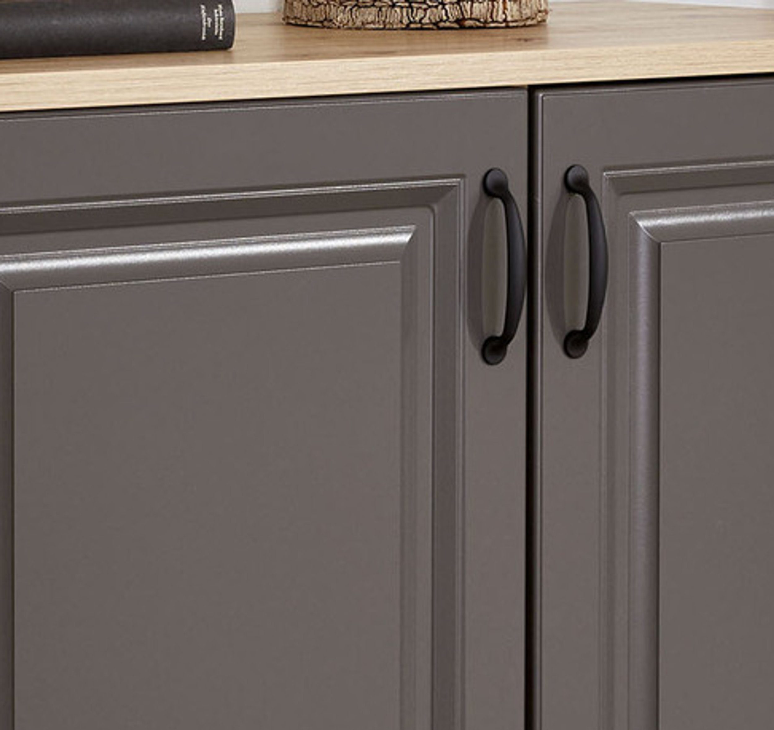 Küchen-Preisbombe Küchenbuffet Buffetküche Stilo 100 cm Esszimmer Landhaus Grau Eiche Buffet Küche