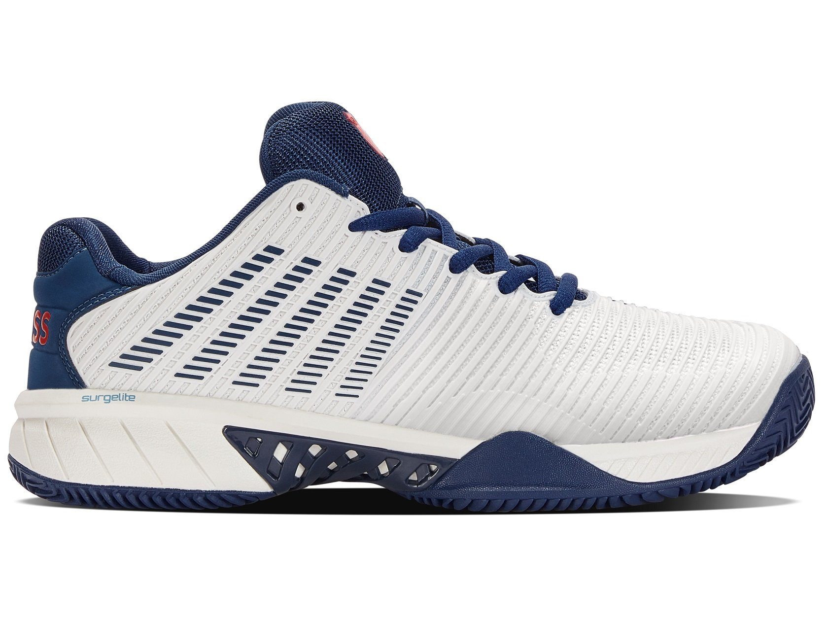 Hypercourt Express 2 Clay/Sandplatz weiss/blau/rot Herren Tennisschuh