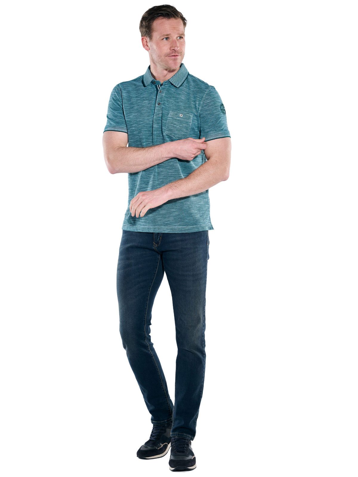 Engbers Poloshirt Herren Poloshirt, Petrolblau