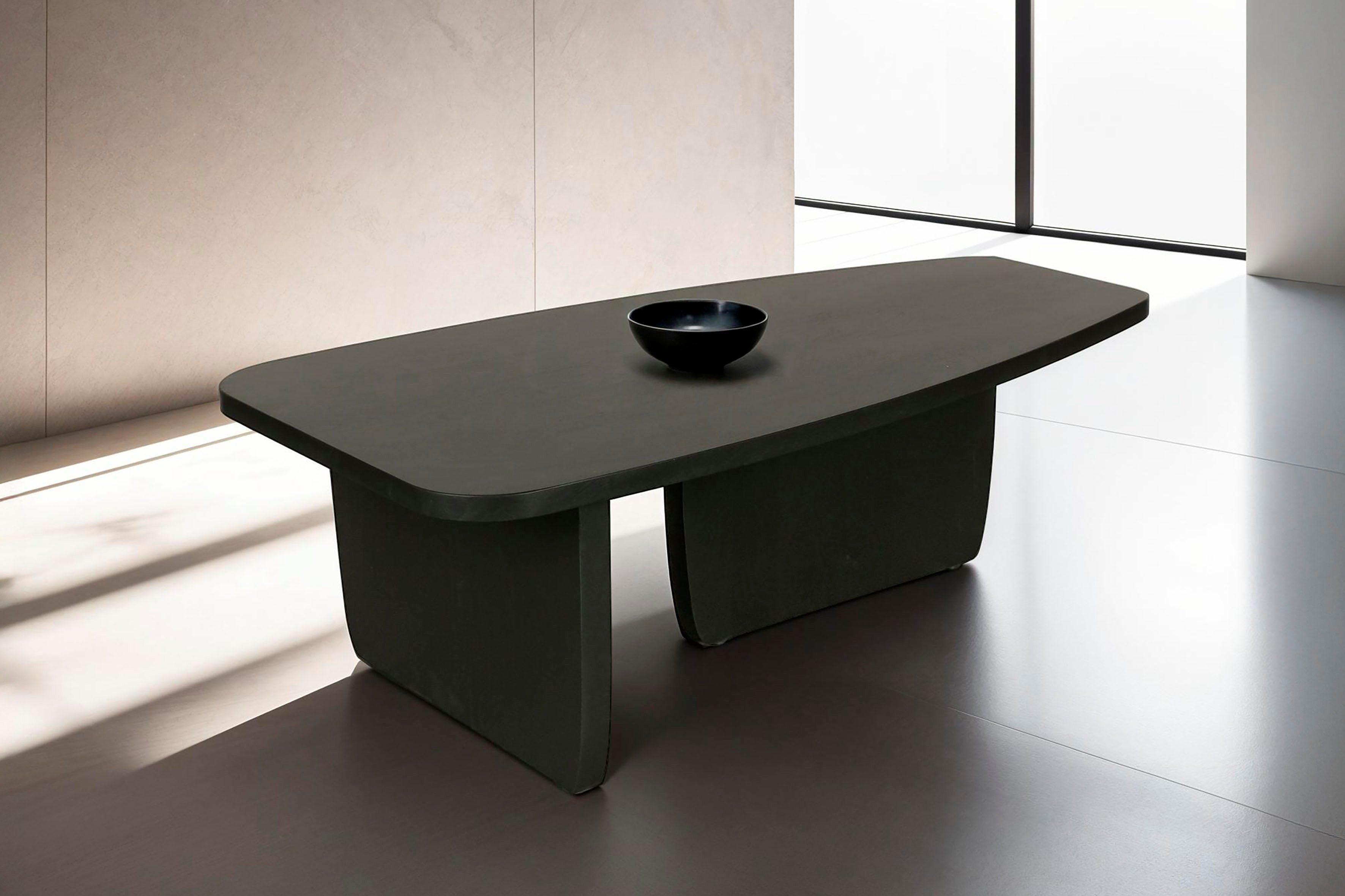 byLIVING Couchtisch Bolt (1-St), Freiform Tisch in Akazie Massivholz schwar günstig online kaufen