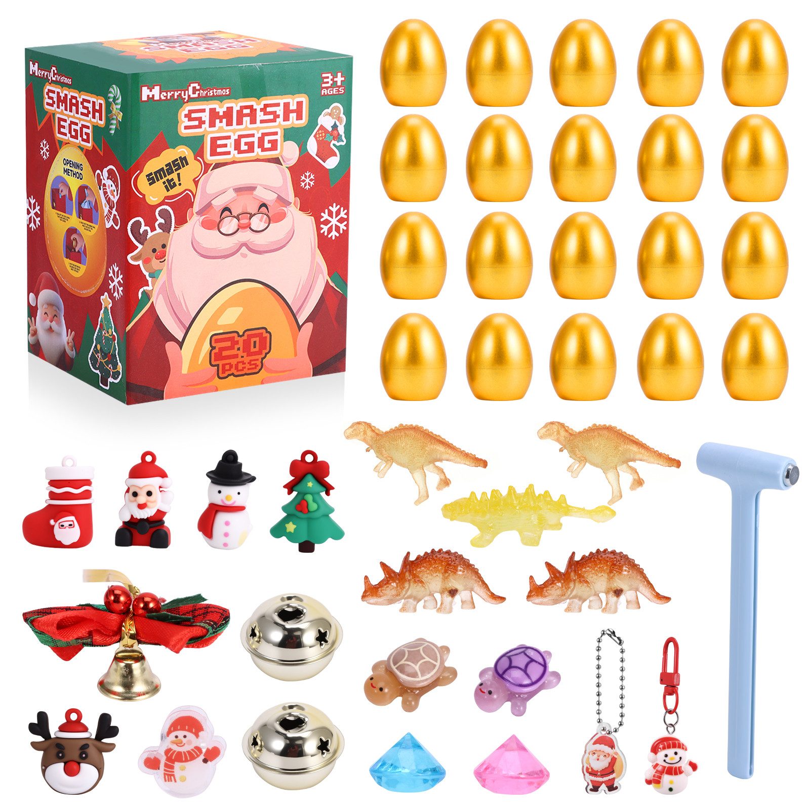 BlingBin Spielzeug-Adventskalender Weihnachts-Überraschungsei, Weihnachtsge günstig online kaufen