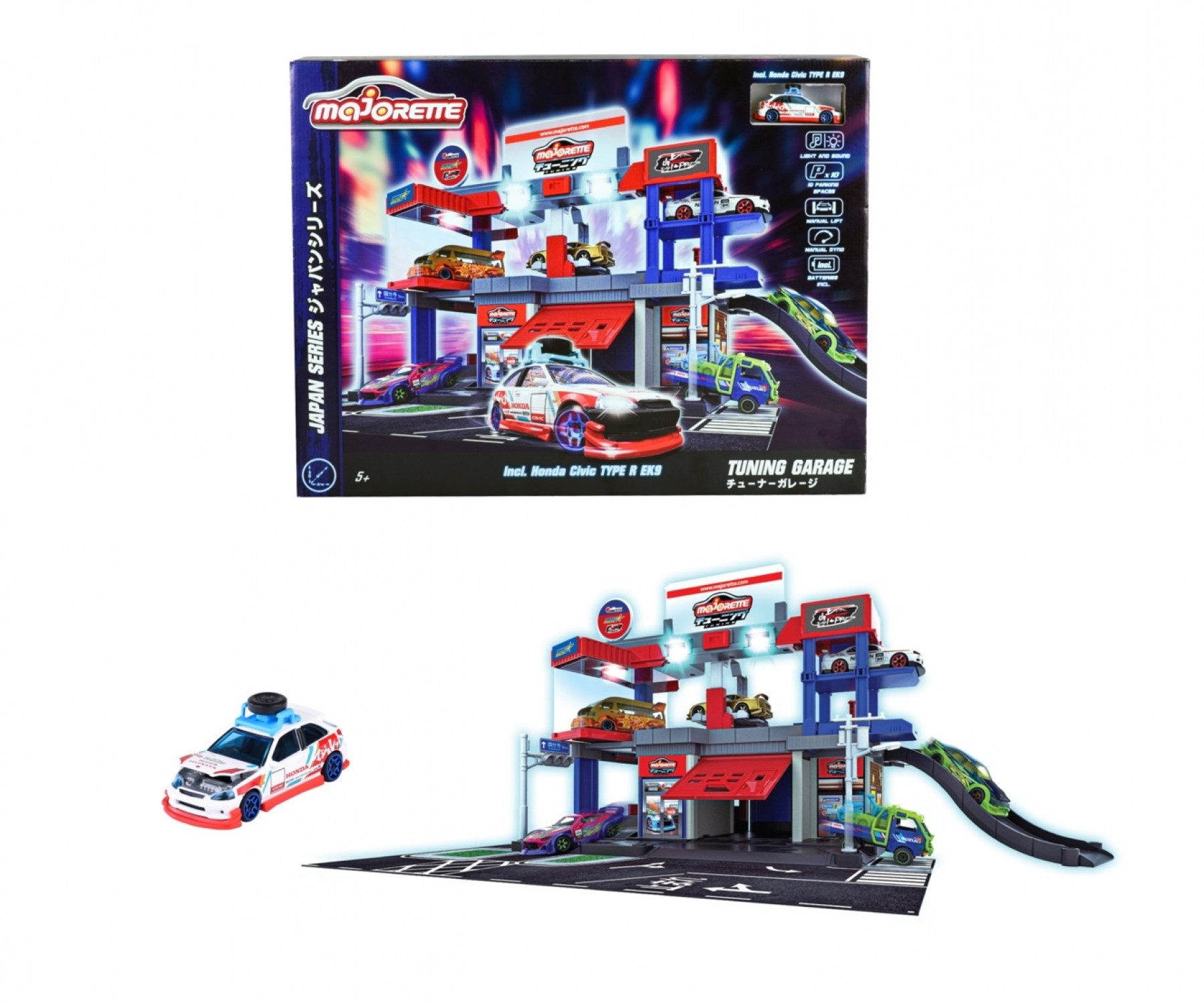 majORETTE Spielzeug-Auto Majorette Spielwelt Spielzeugauto Japan Series Tuning Garage 212051033