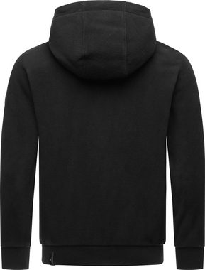 Ragwear Kapuzensweatjacke Natte Zip Fleece Herren leichte basic Fleecejacke mit Kapuze