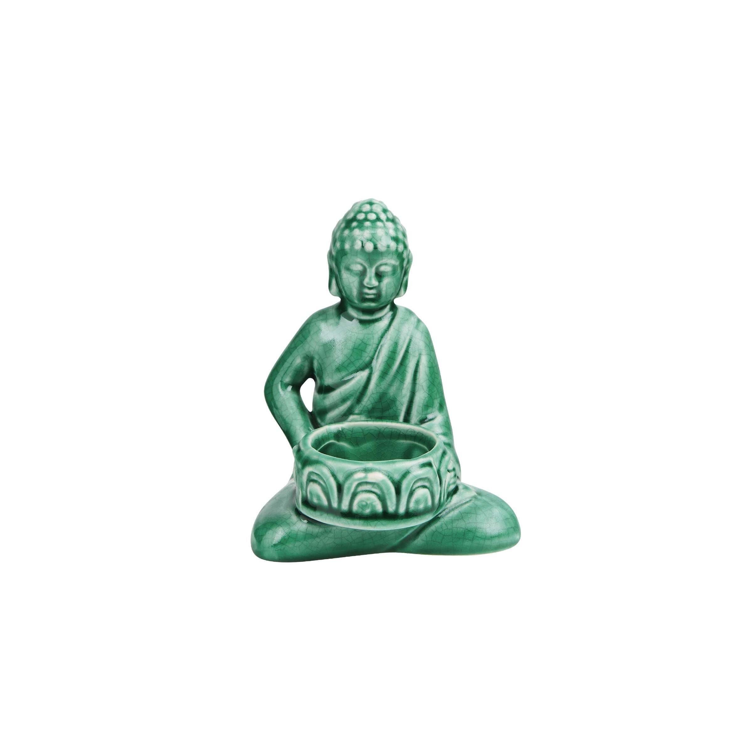 Statue Teelichthalter Höhe für Buddhafigur BUTLERS 12cm BUDDHA