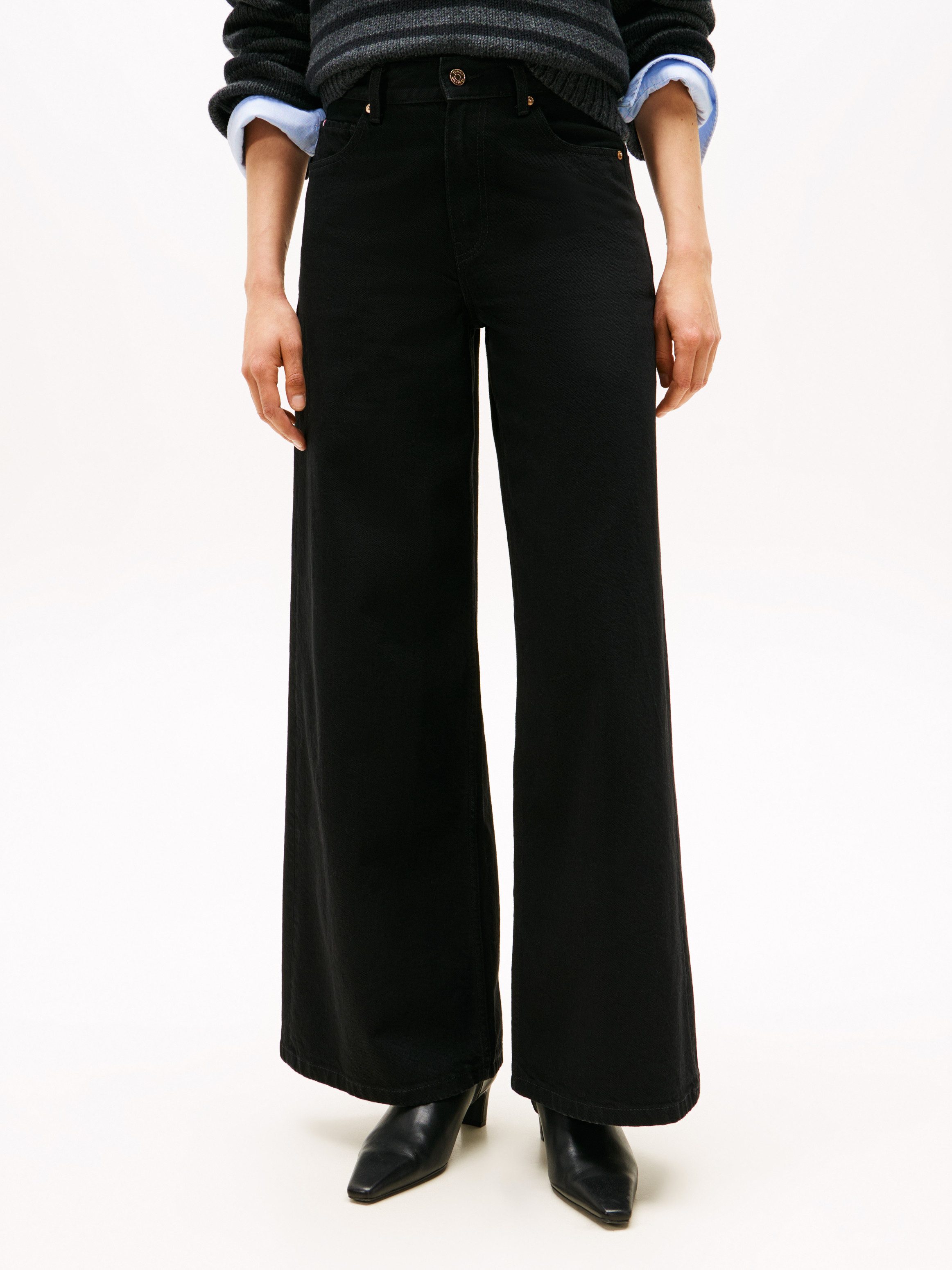 Tommy Hilfiger High-waist-Jeans DNM BLACK 70's WIDE LEG HW günstig online kaufen