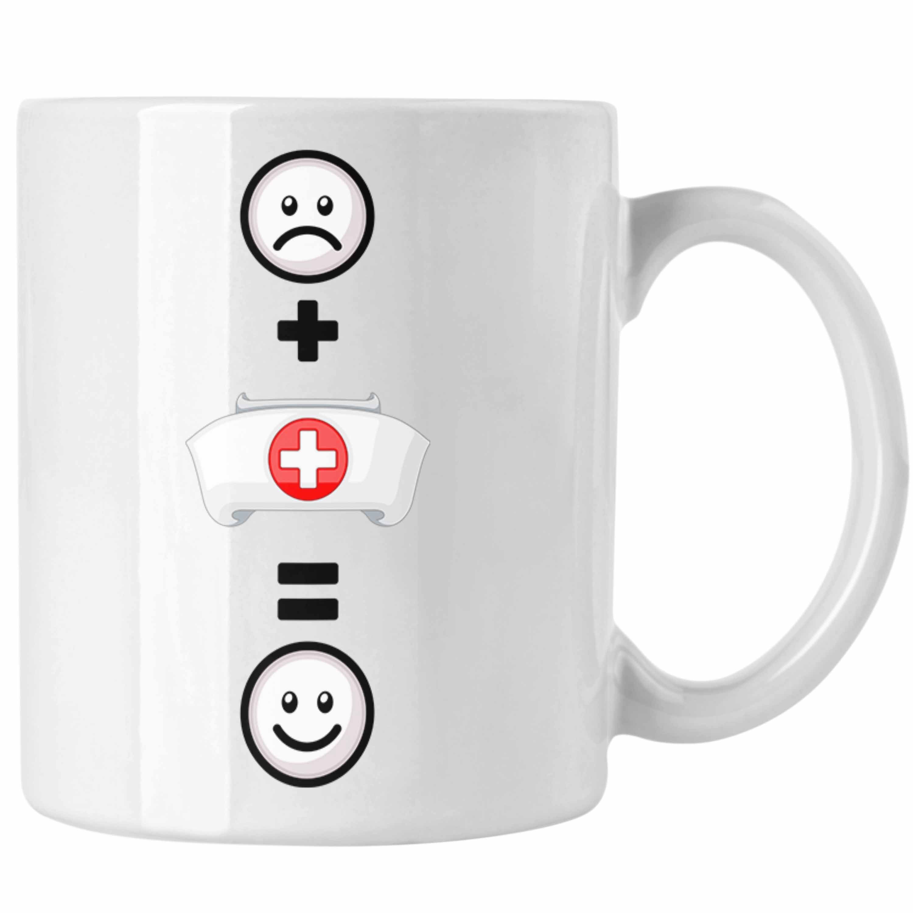 Trendation Tasse Krankenschwester Tasse Geschenk für Krankenschwestern Lustige Geschenk Weiss | Teetassen