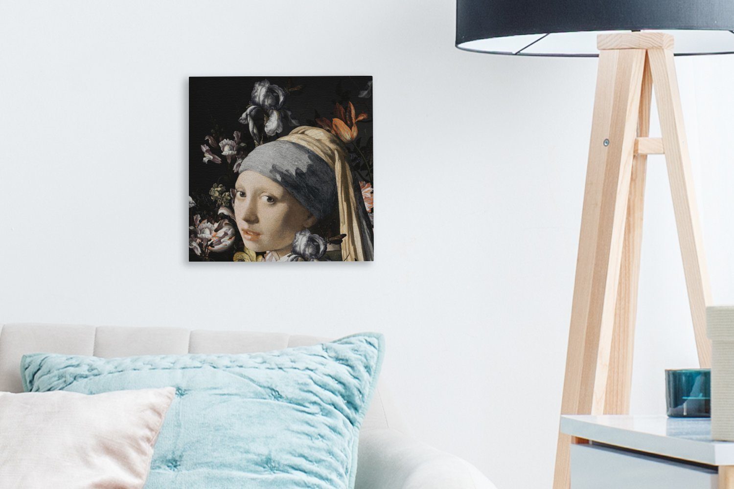 OneMillionCanvasses® Gemälde Gemälde - für Blumen St), Wohnzimmer Leinwand Schlafzimmer - Vermeer, Bilder (1