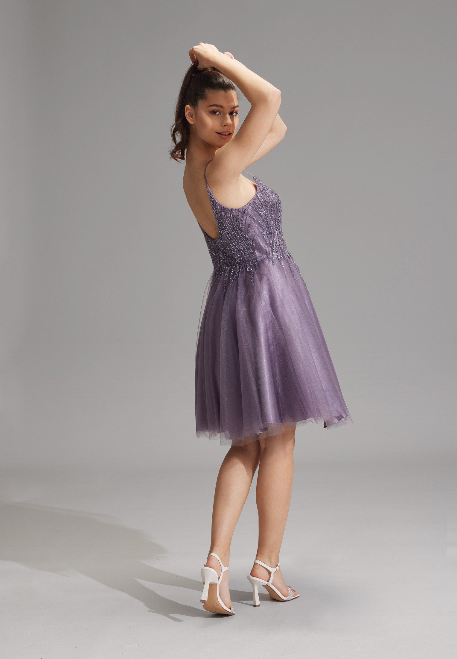 Hey Kyla Cocktailkleid Tüllkleid mit schmalen Trägern