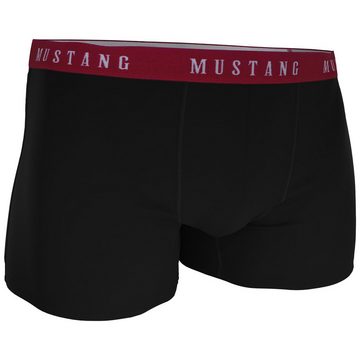 MUSTANG Boxershorts Herren Retro Vintage (Spar-Set, 3er-Pack) 1 x schwarz, 1 x Letterprint, 1 x anthrazit