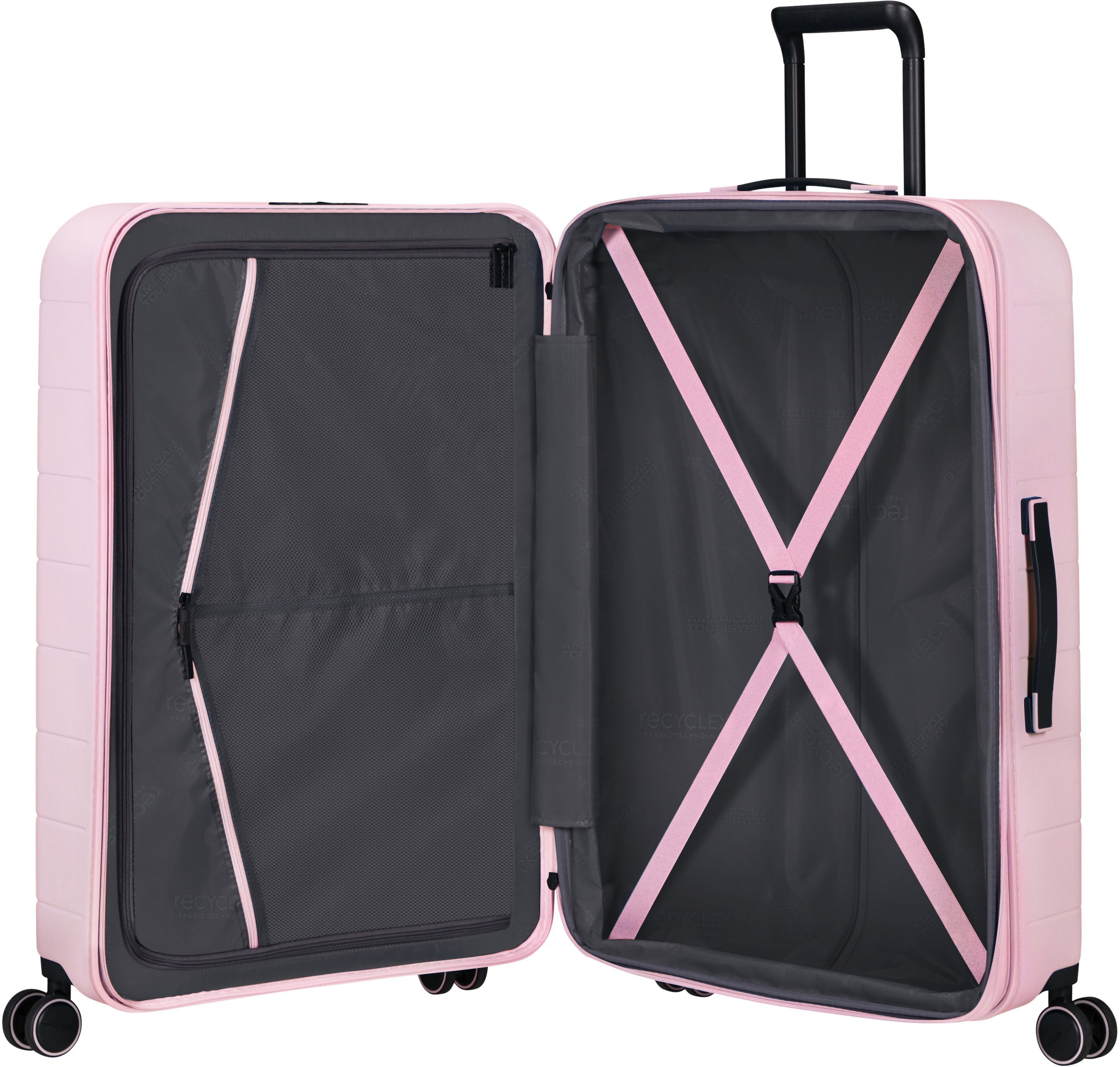 Volumenerweiterung Pink Hartschalen-Trolley Rollen, mit cm, 77 American Soft Tourister® 4 Novastream,