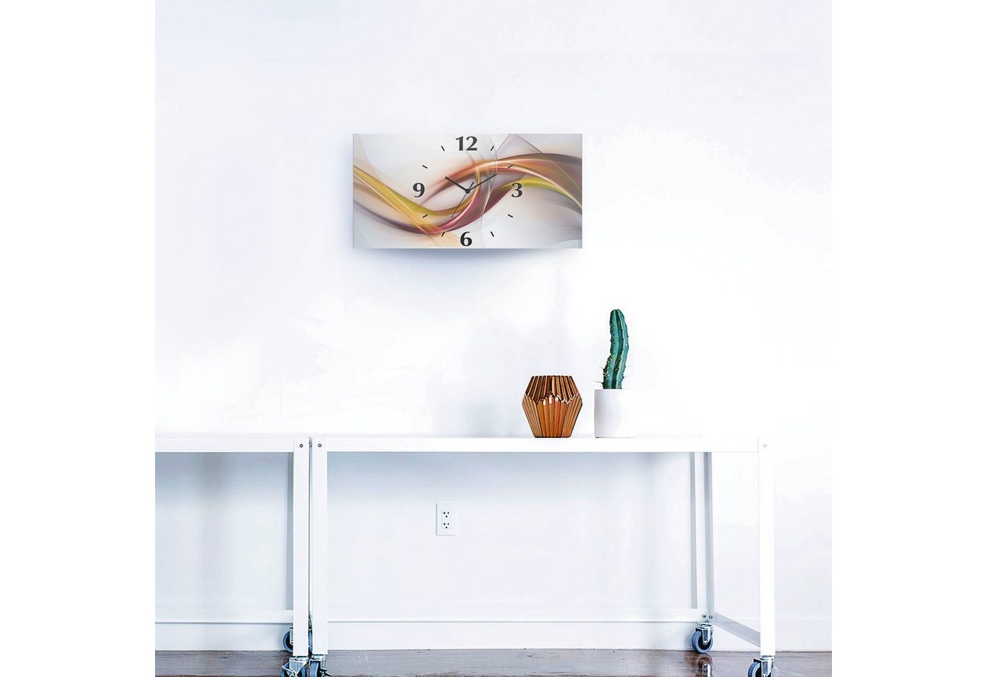 Artland Wanduhr »Abstrakes Design Orange« (in vielen Größen & Produktarten - Alubild / Outdoorbild für den Außenbereich, Leinwandbild, Poster, Wandaufkleber / Wandtattoo auch für Badezimmer geeignet)-HomeTrends